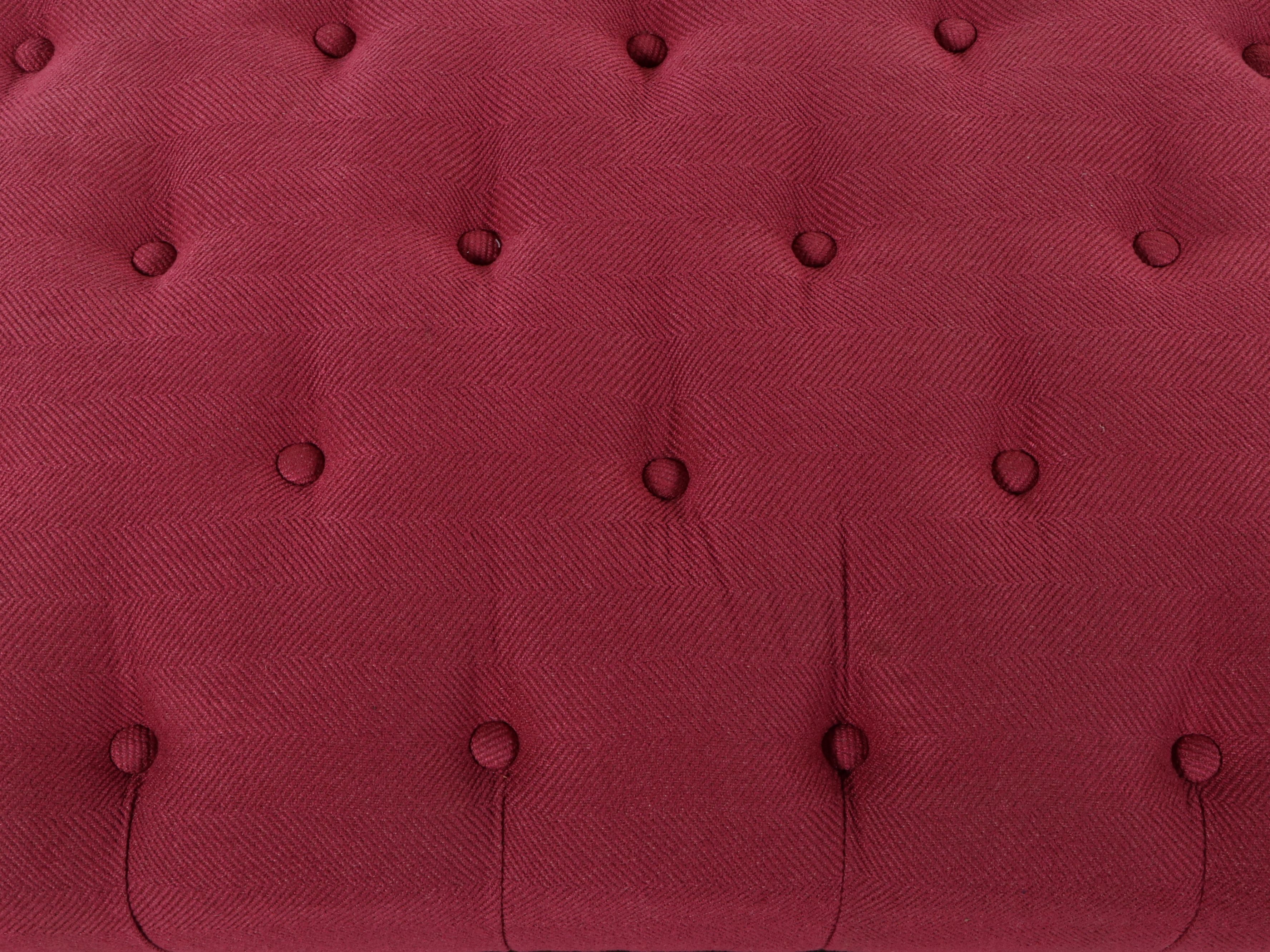 Upholstered Button-Tufted Ottoman