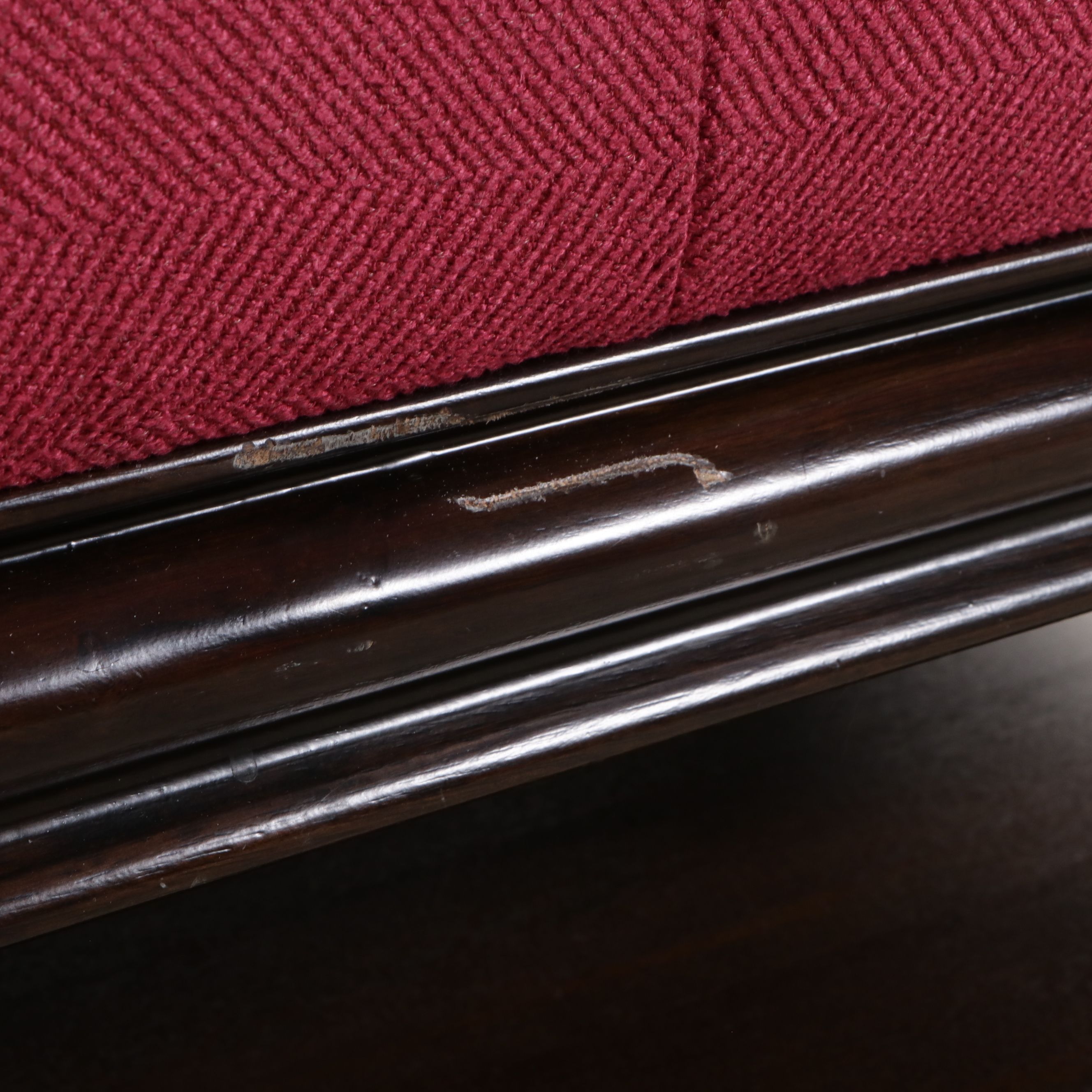 Upholstered Button-Tufted Ottoman