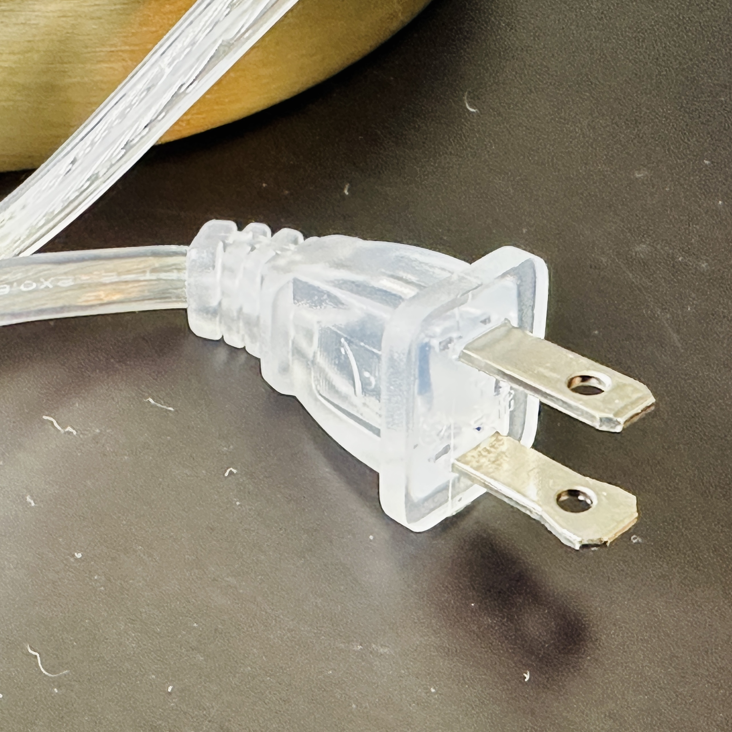 Pair of Contemporary Gold Tone Metal and Glass Table Lamps