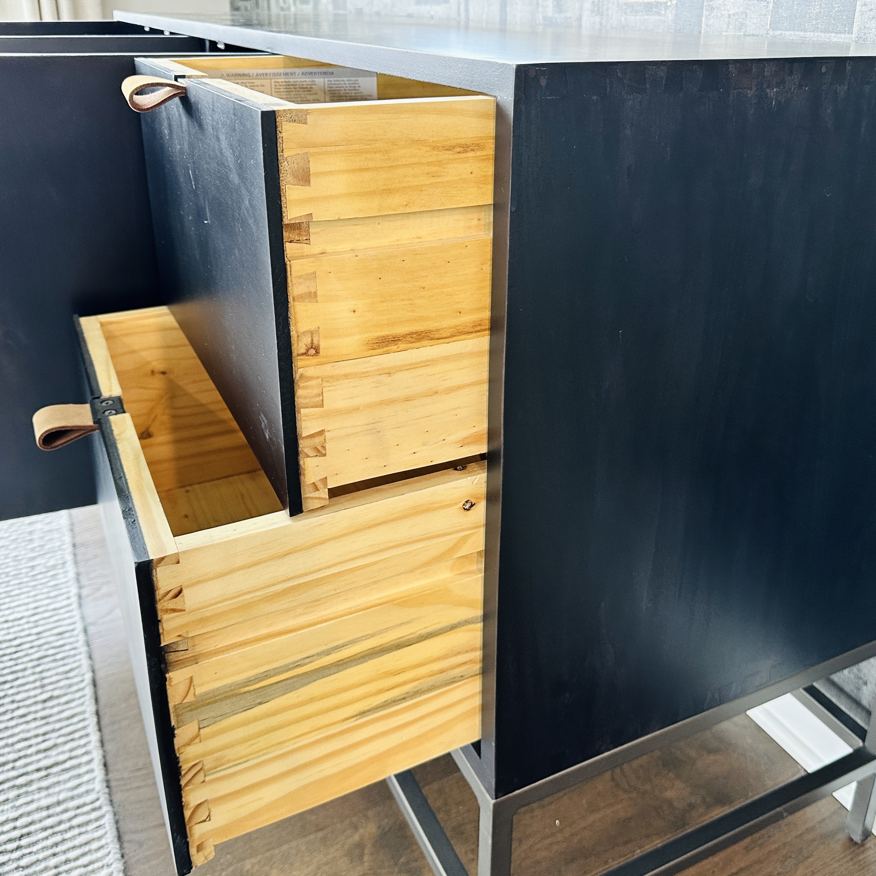 Four Hands "Trey" Poplar and Metal Credenza