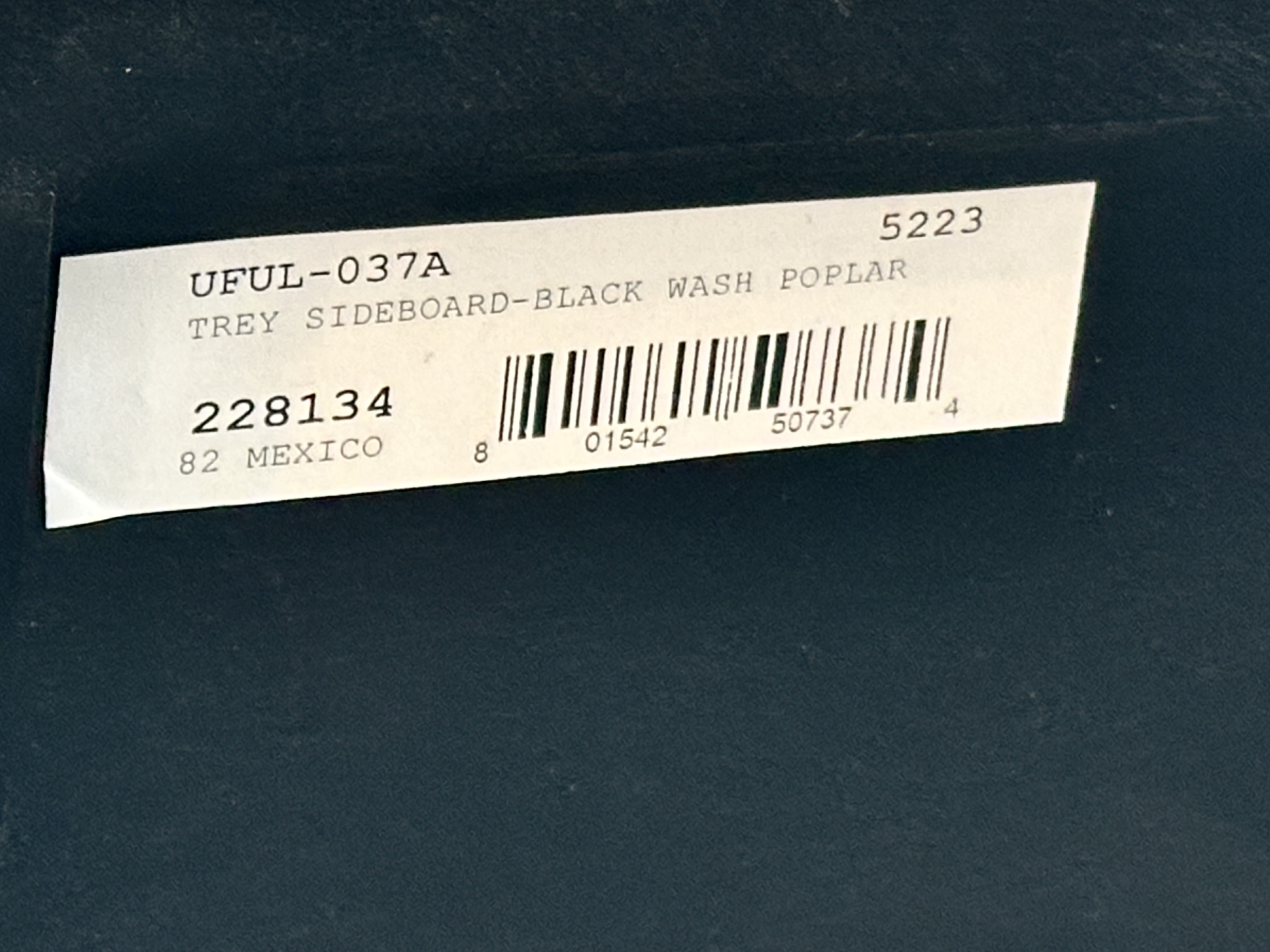 Four Hands "Trey" Poplar and Metal Credenza