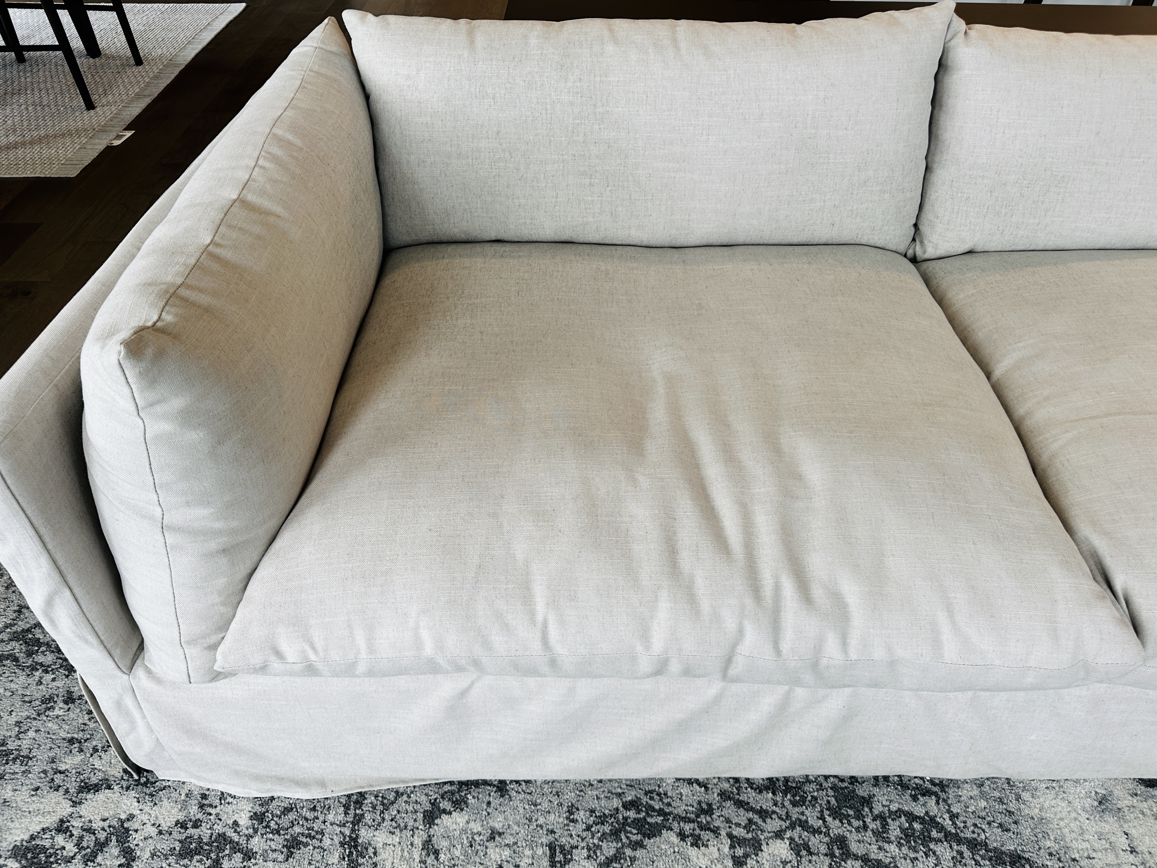 Four Hands "Habitat" Contemporary Light Grey Slipcovered Sofa