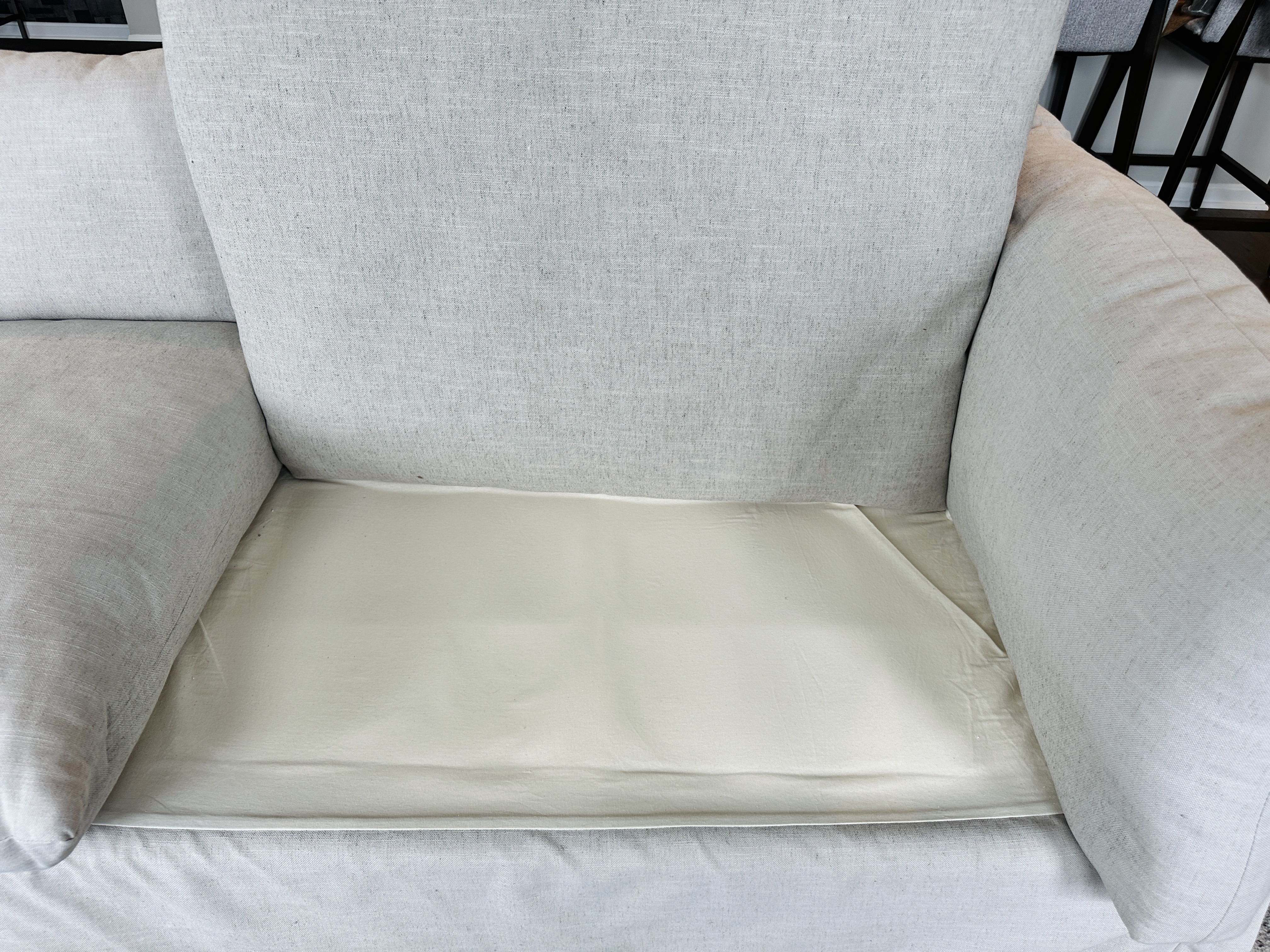 Four Hands "Habitat" Contemporary Light Grey Slipcovered Sofa