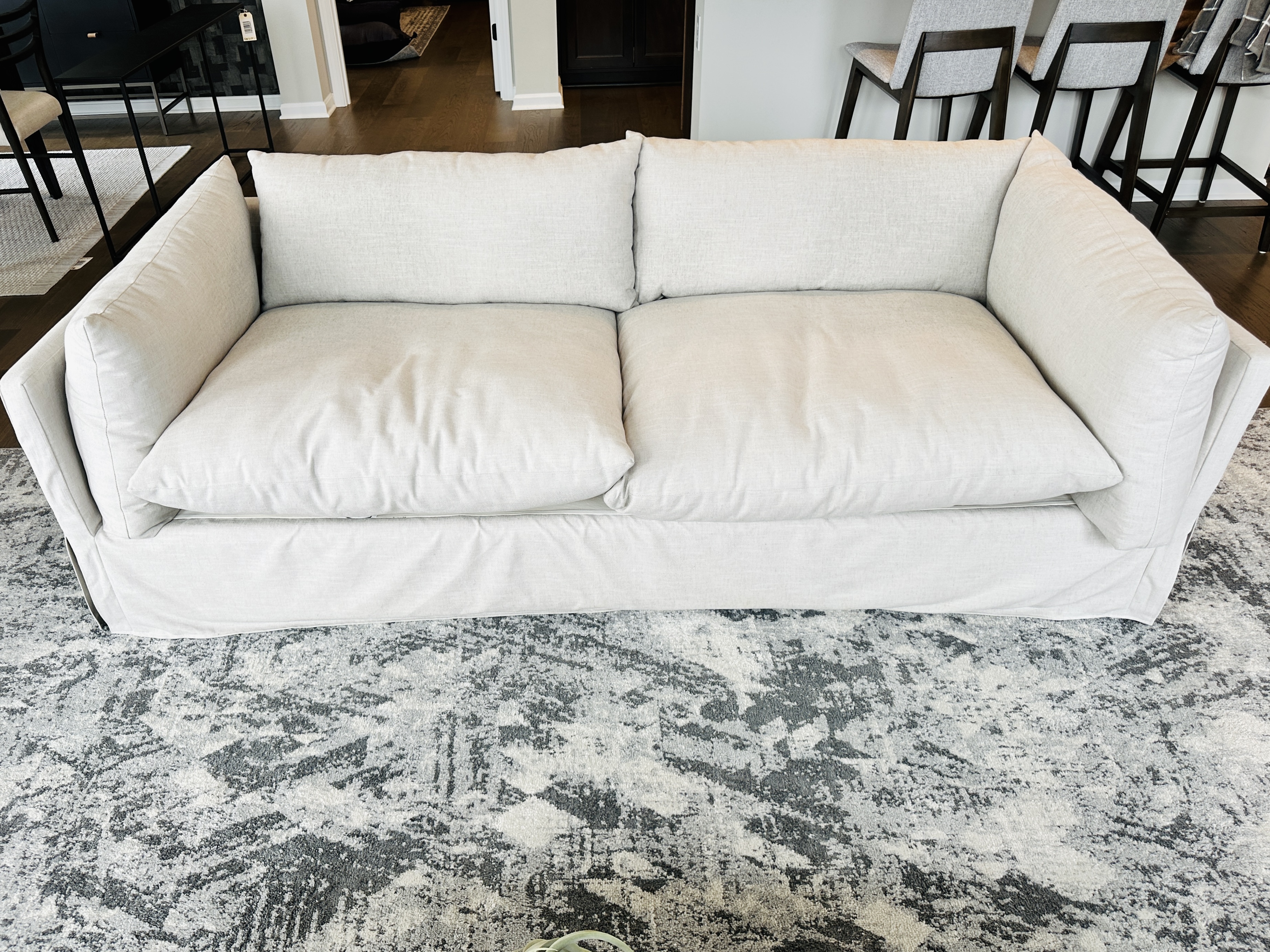 Four Hands "Habitat" Contemporary Light Grey Slipcovered Sofa