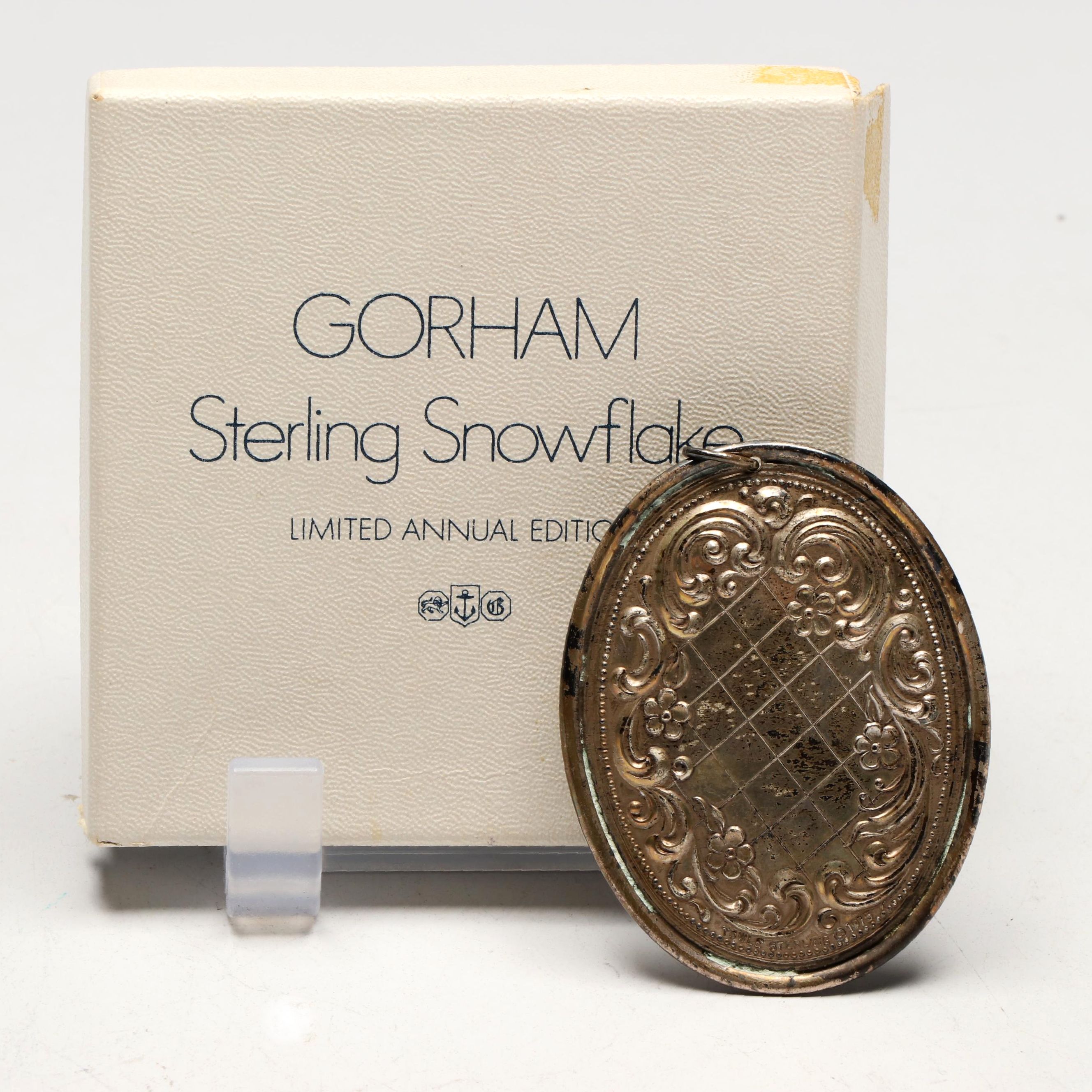 Towle Sterling Silver Cross Christmas Tree Ornament, 1975