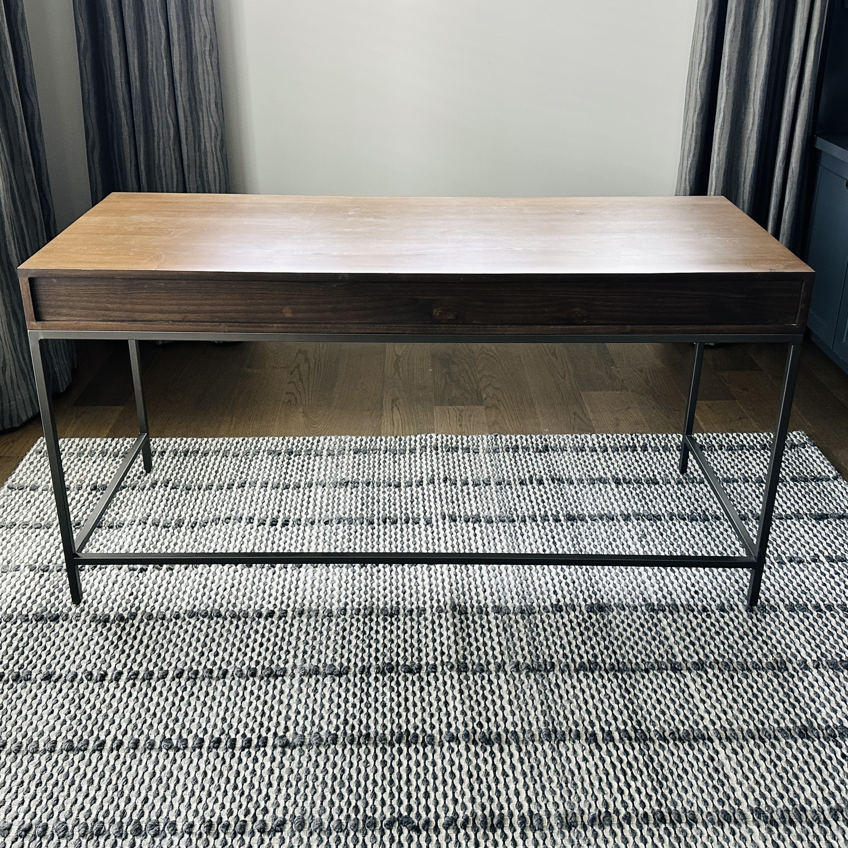 Four Hands "Trey" Poplar and Metal Modular Writing Desk