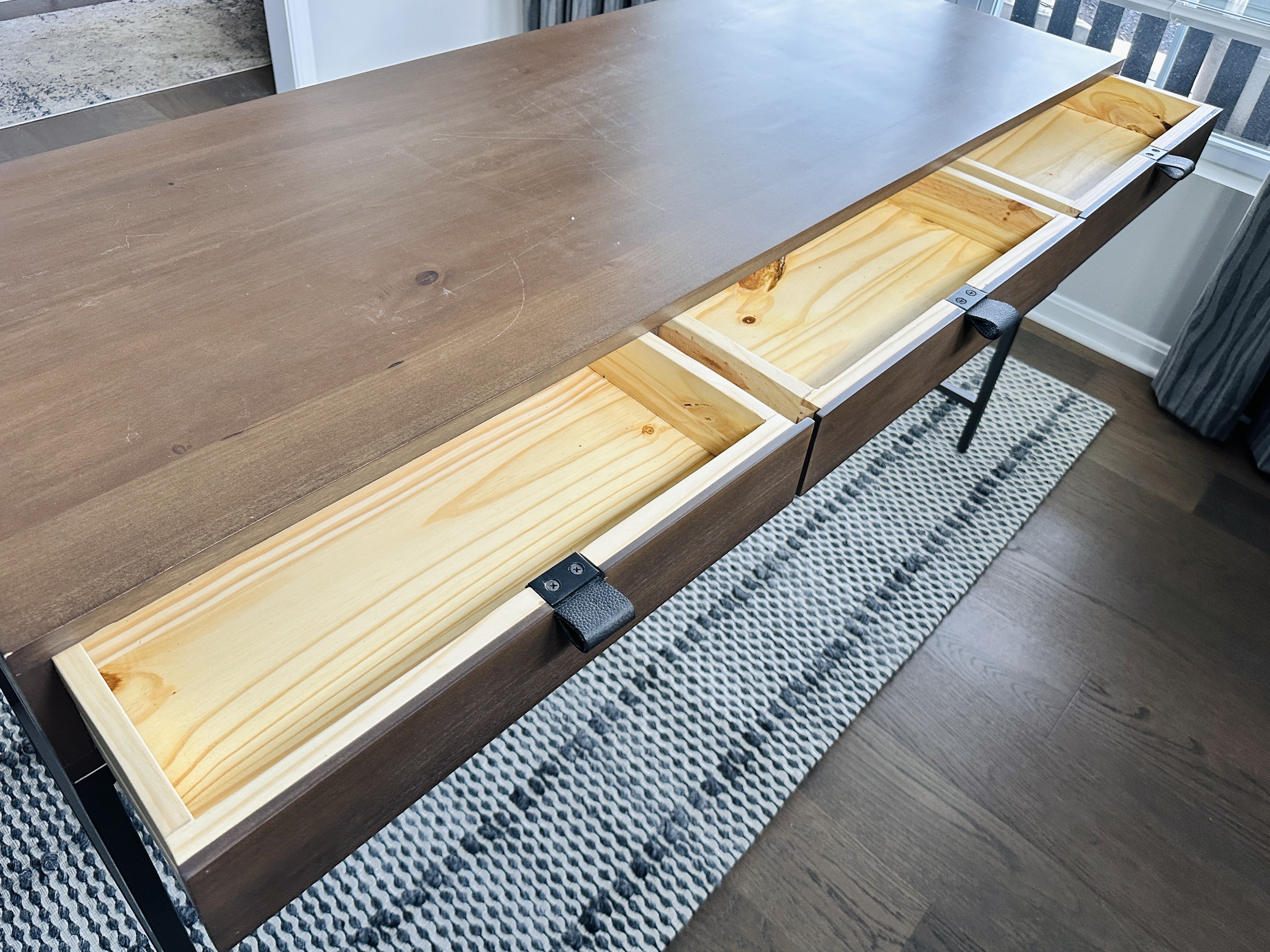 Four Hands "Trey" Poplar and Metal Modular Writing Desk