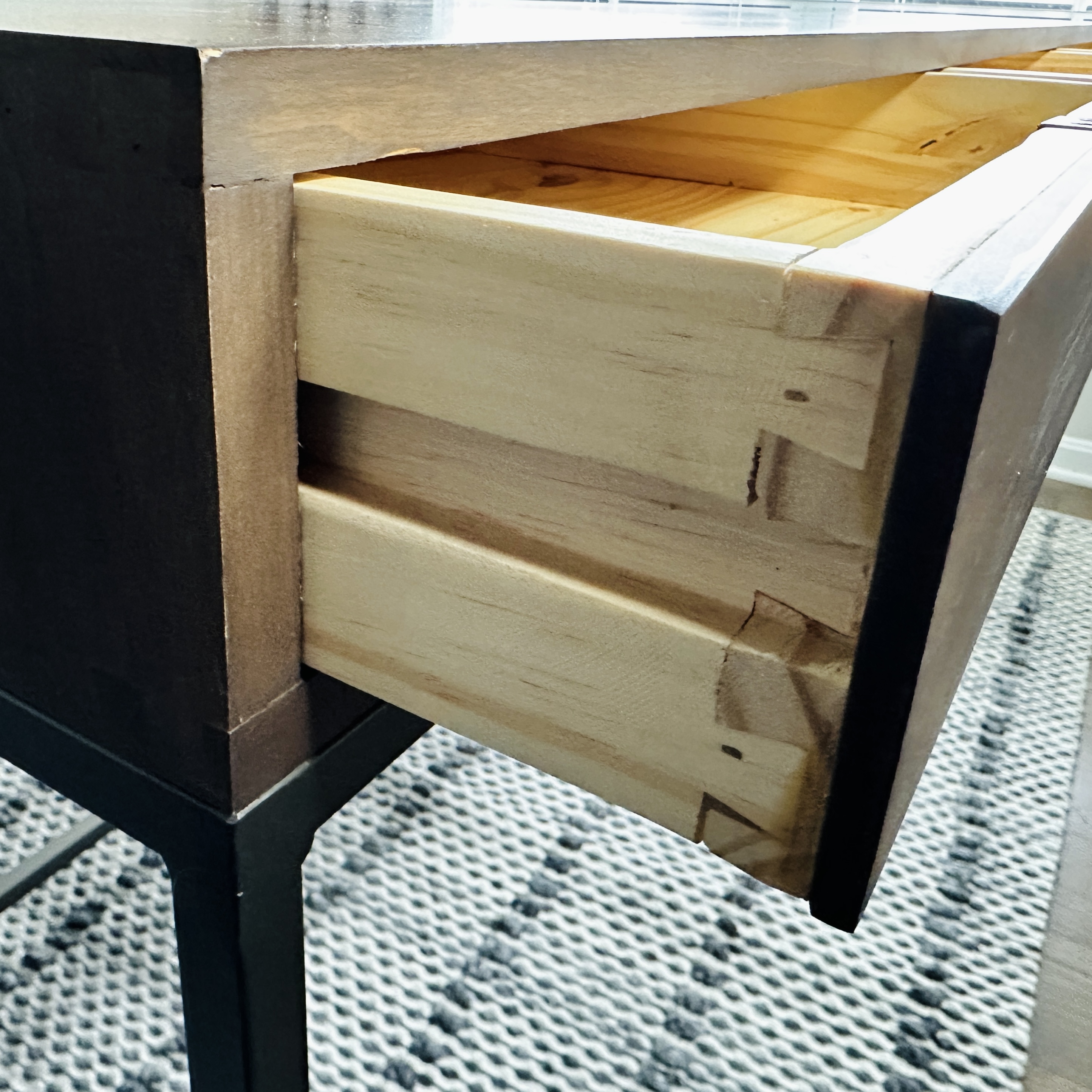 Four Hands "Trey" Poplar and Metal Modular Writing Desk