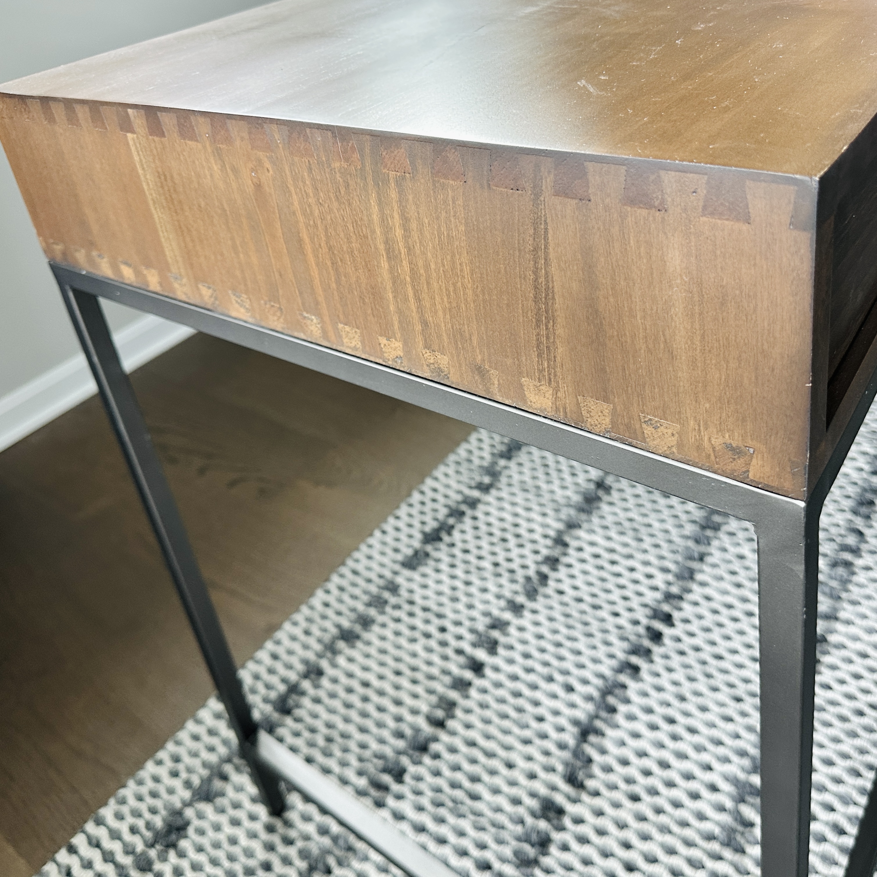 Four Hands "Trey" Poplar and Metal Modular Writing Desk