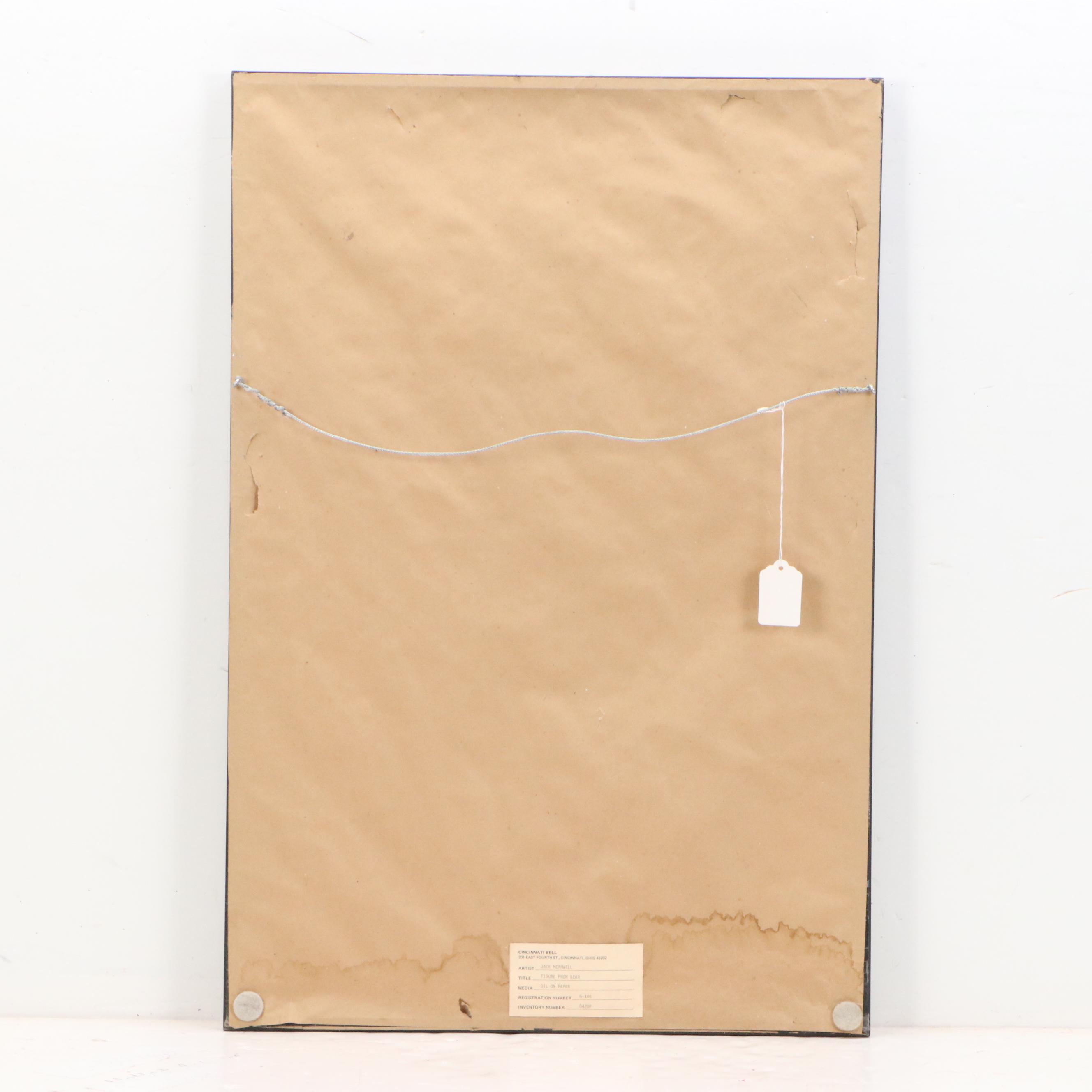 Jack Meanwell Oil Painting "Figure From Rear," 1980