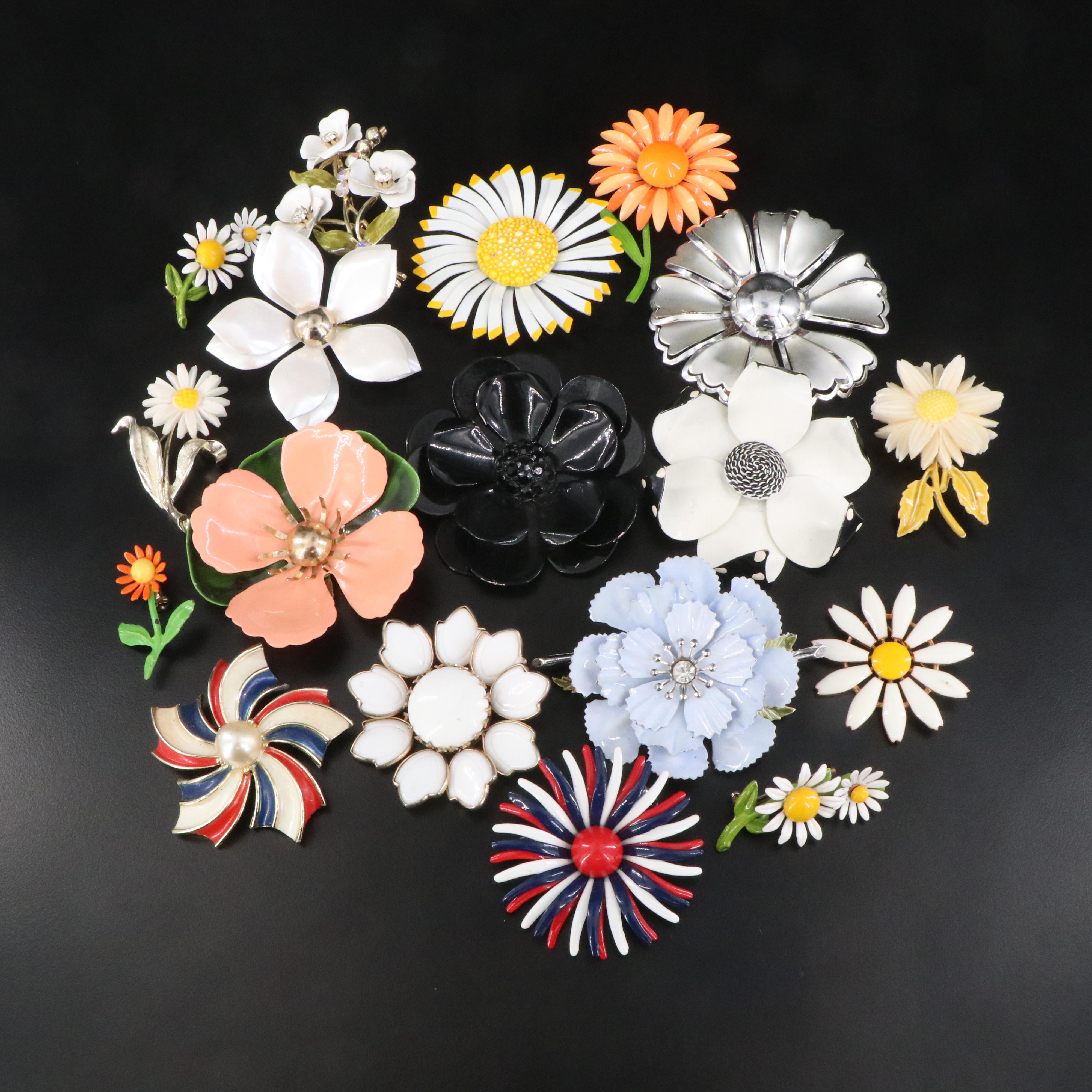 1950s Floral Brooch Collection