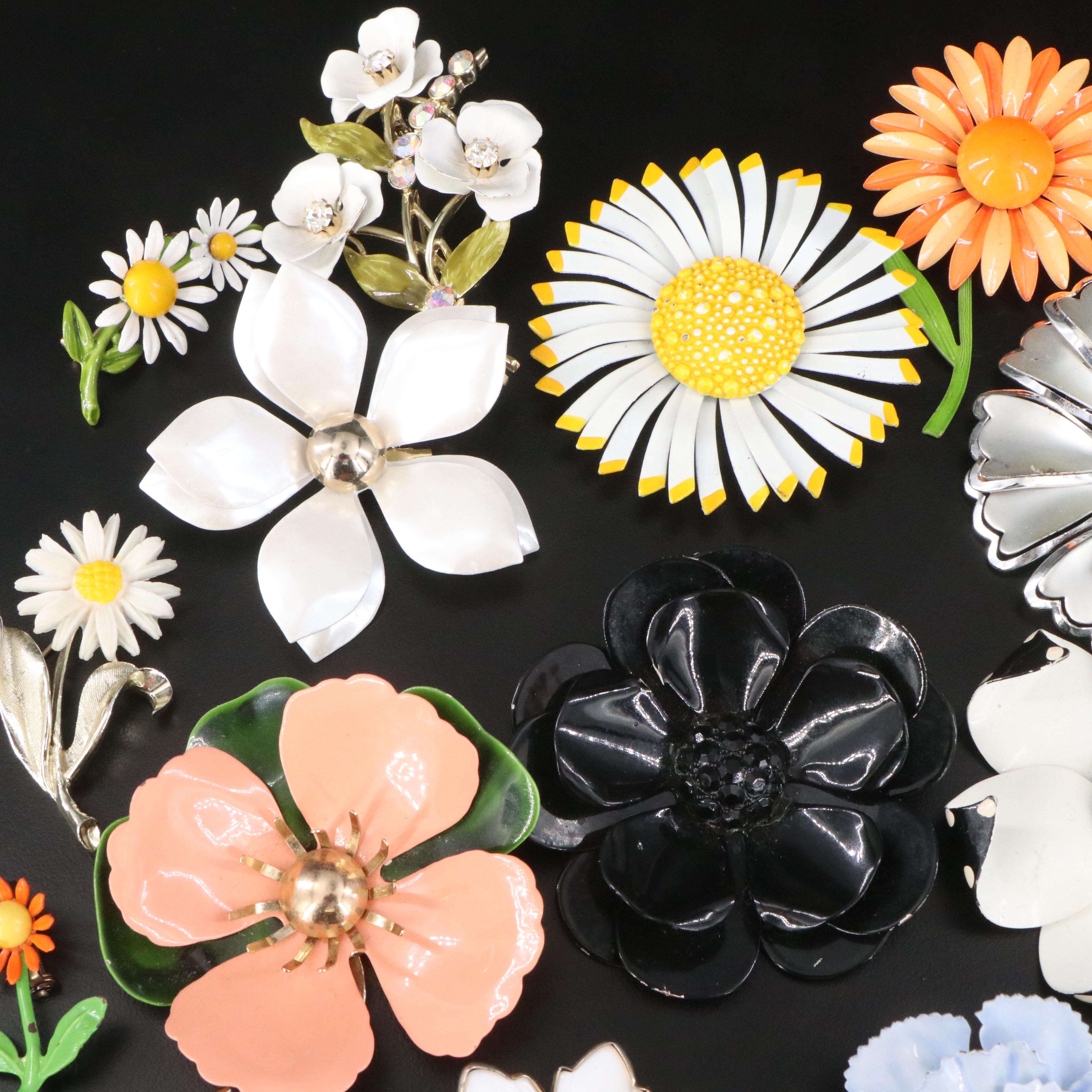1950s Floral Brooch Collection