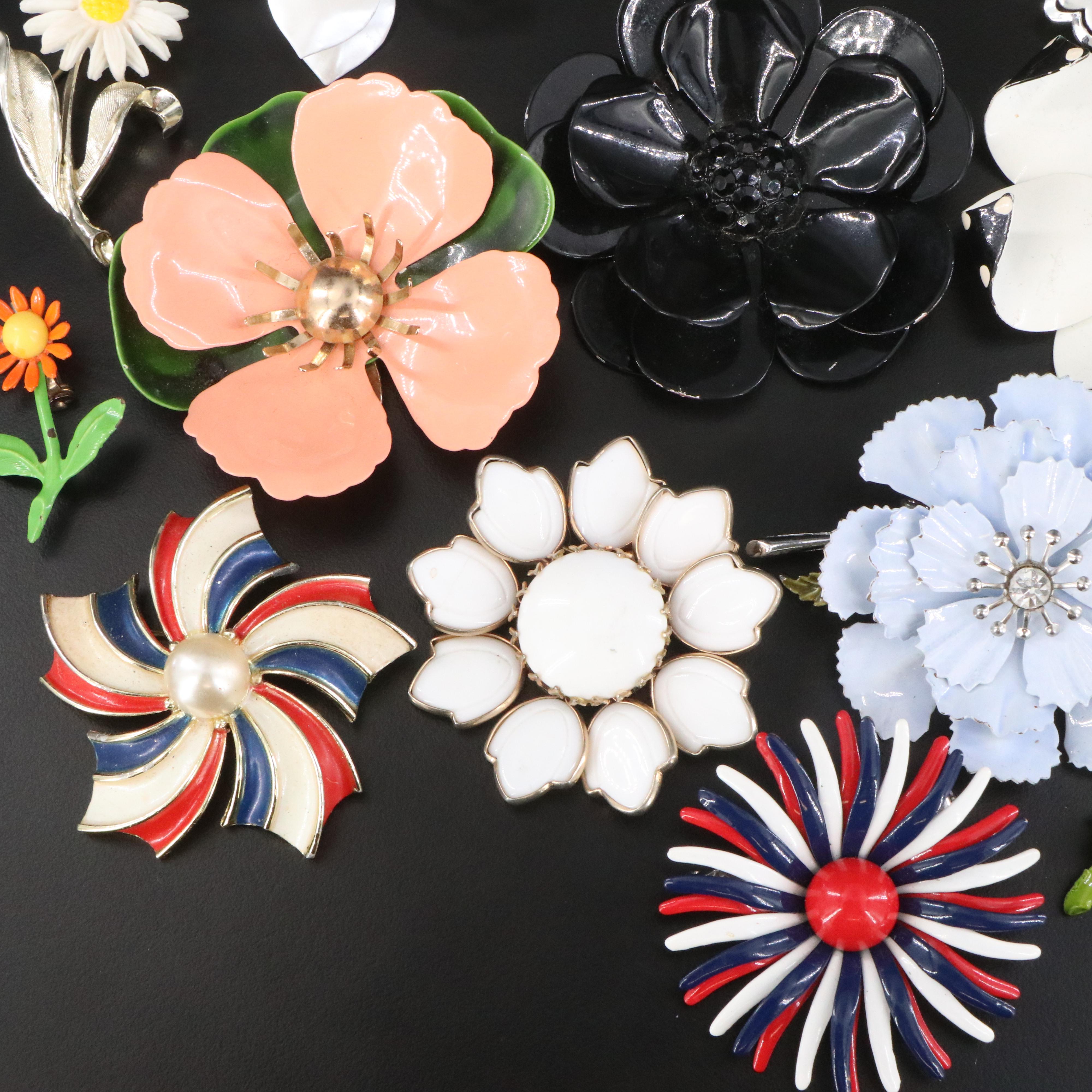 1950s Floral Brooch Collection