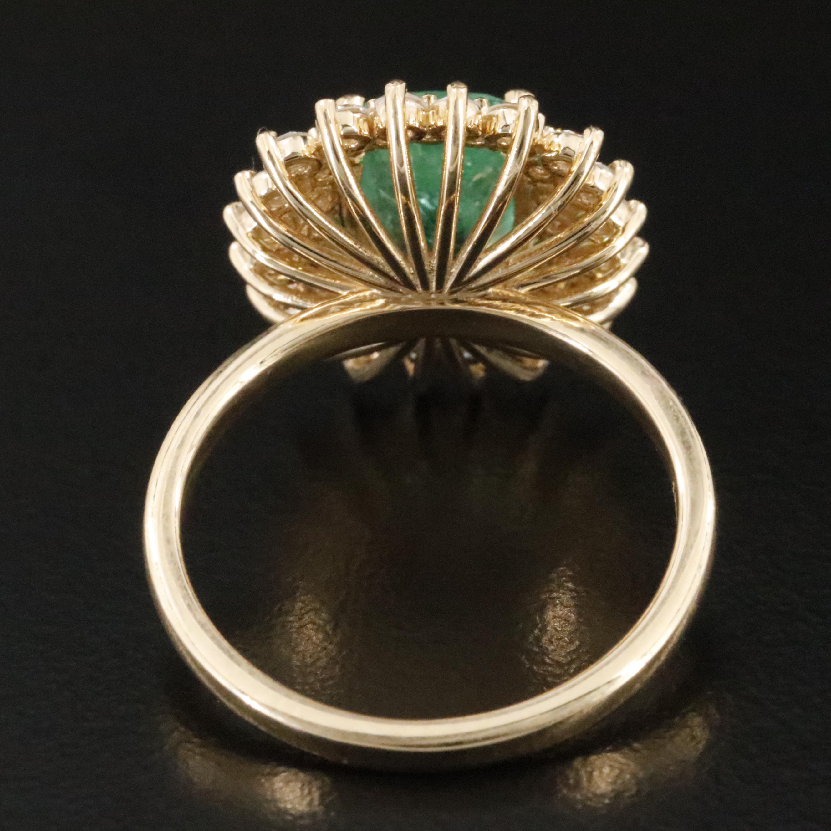 18K 1.92 CT Emerald and Diamond Ring
