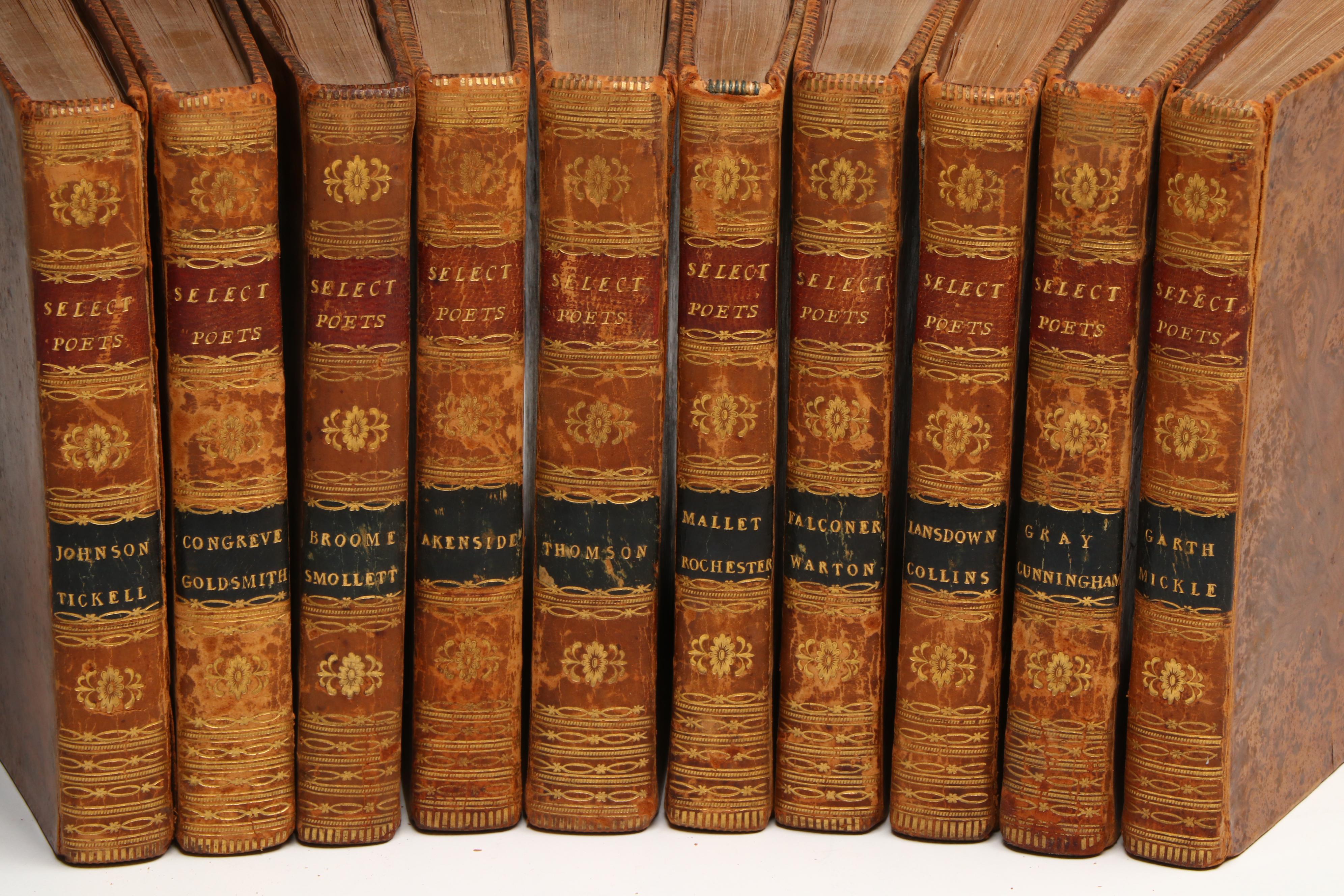 Leather Bound Cooke's Edition "Select British Poets," Late 18th/Early 19th C.