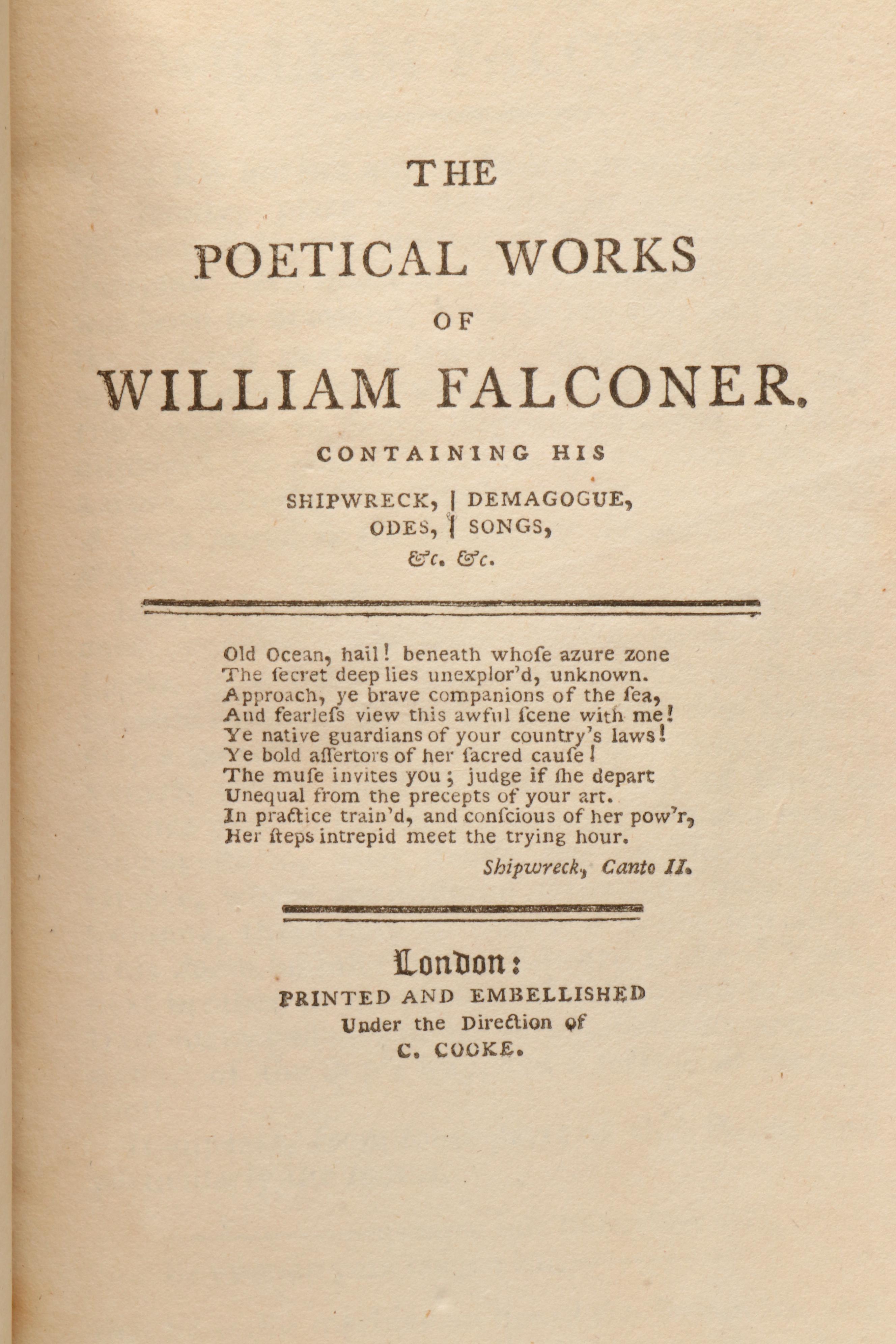 Leather Bound Cooke's Edition "Select British Poets," Late 18th/Early 19th C.