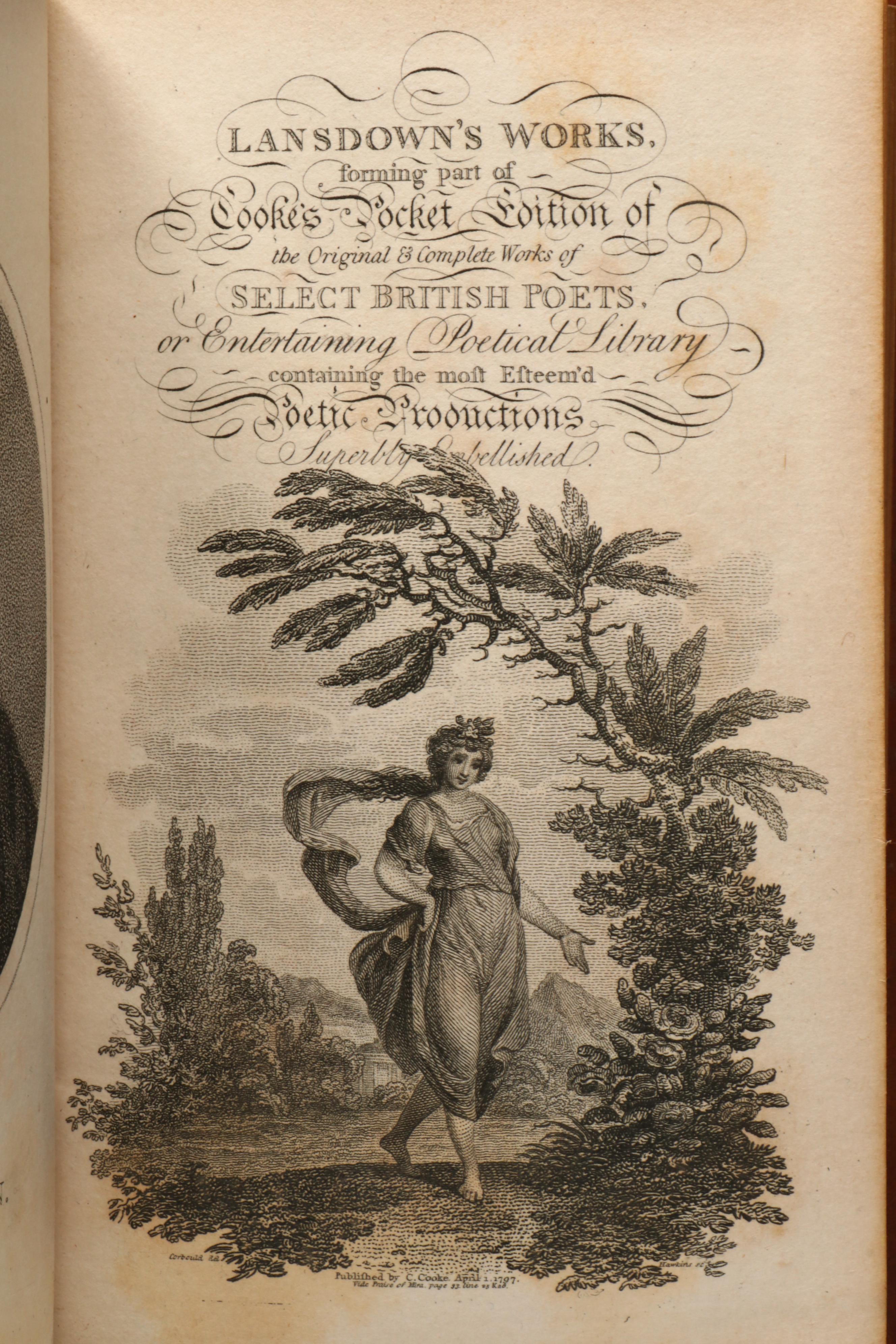 Leather Bound Cooke's Edition "Select British Poets," Late 18th/Early 19th C.