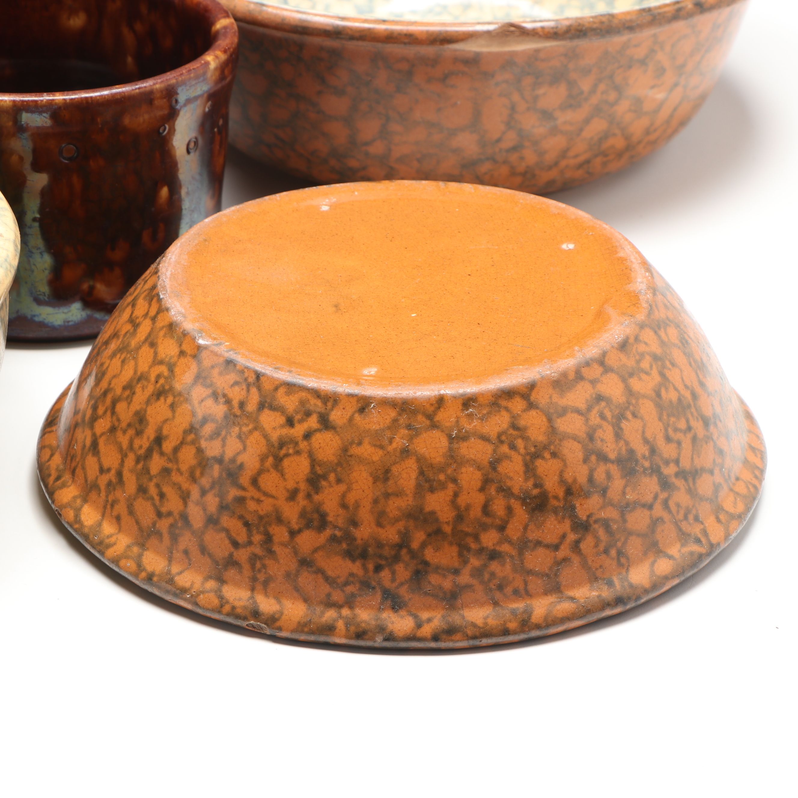 Art Pottery Speckle Pitchers and Bowls