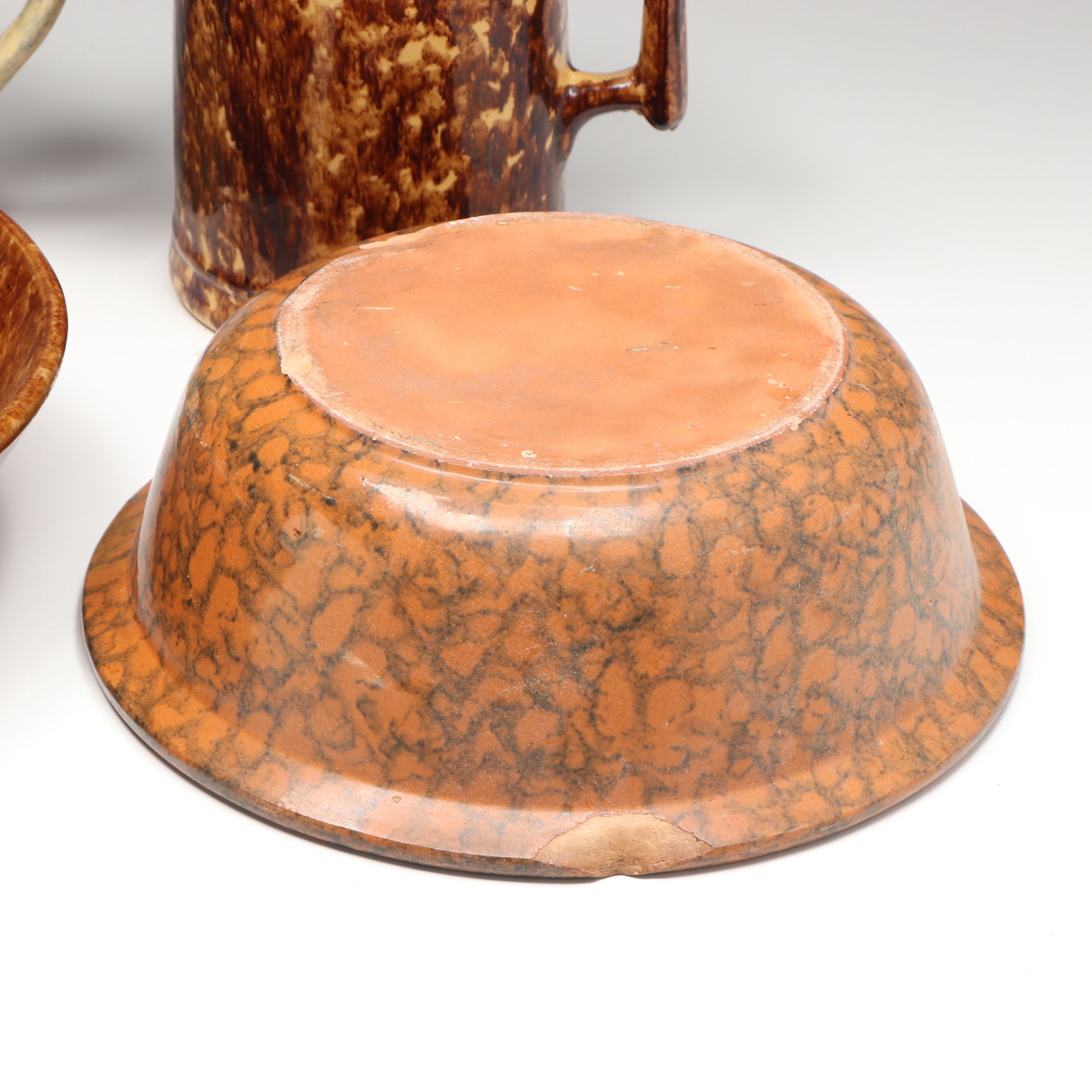 Art Pottery Speckle Pitchers and Bowls