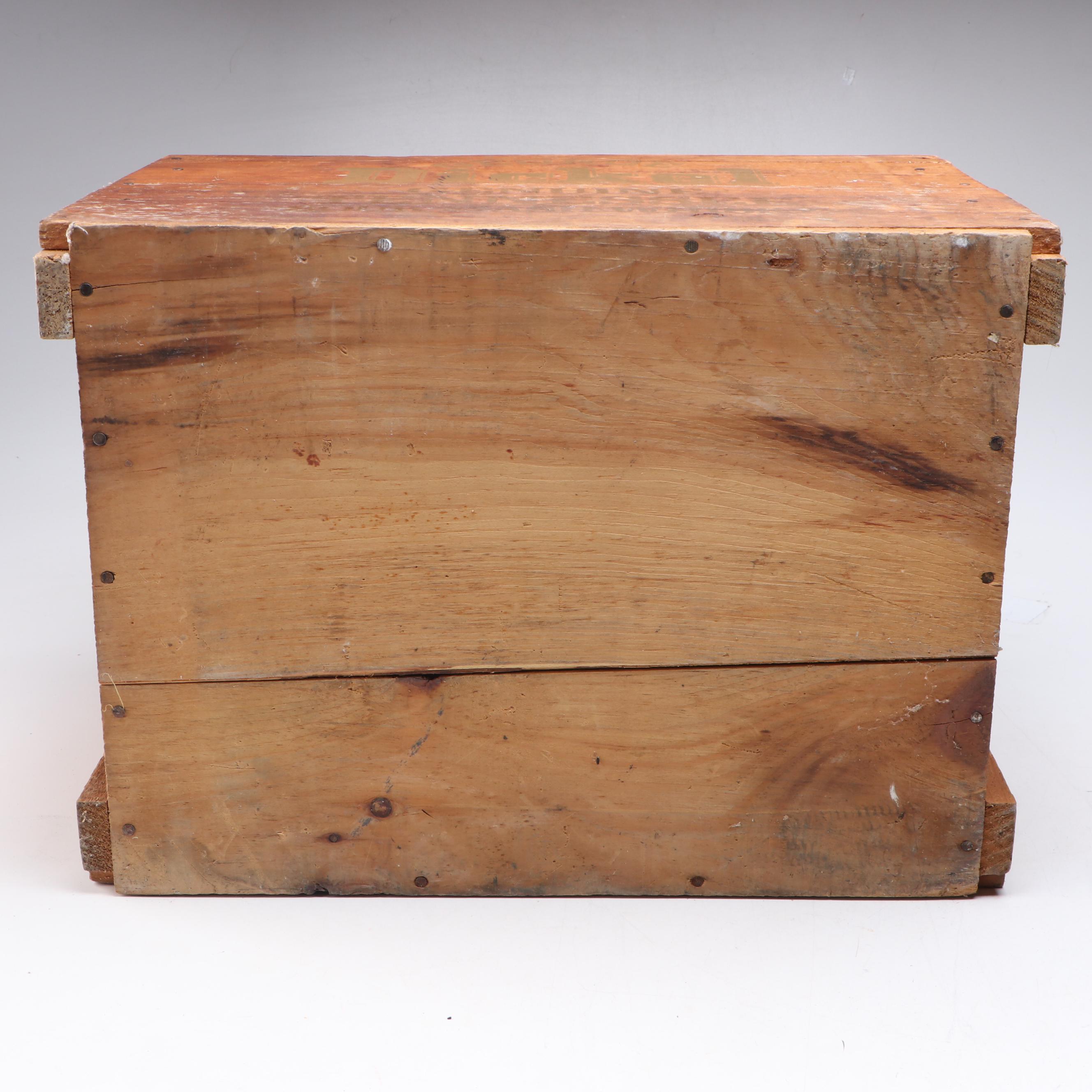 Vernors Ginger Ale and George Dickel Whiskey Wood Crates