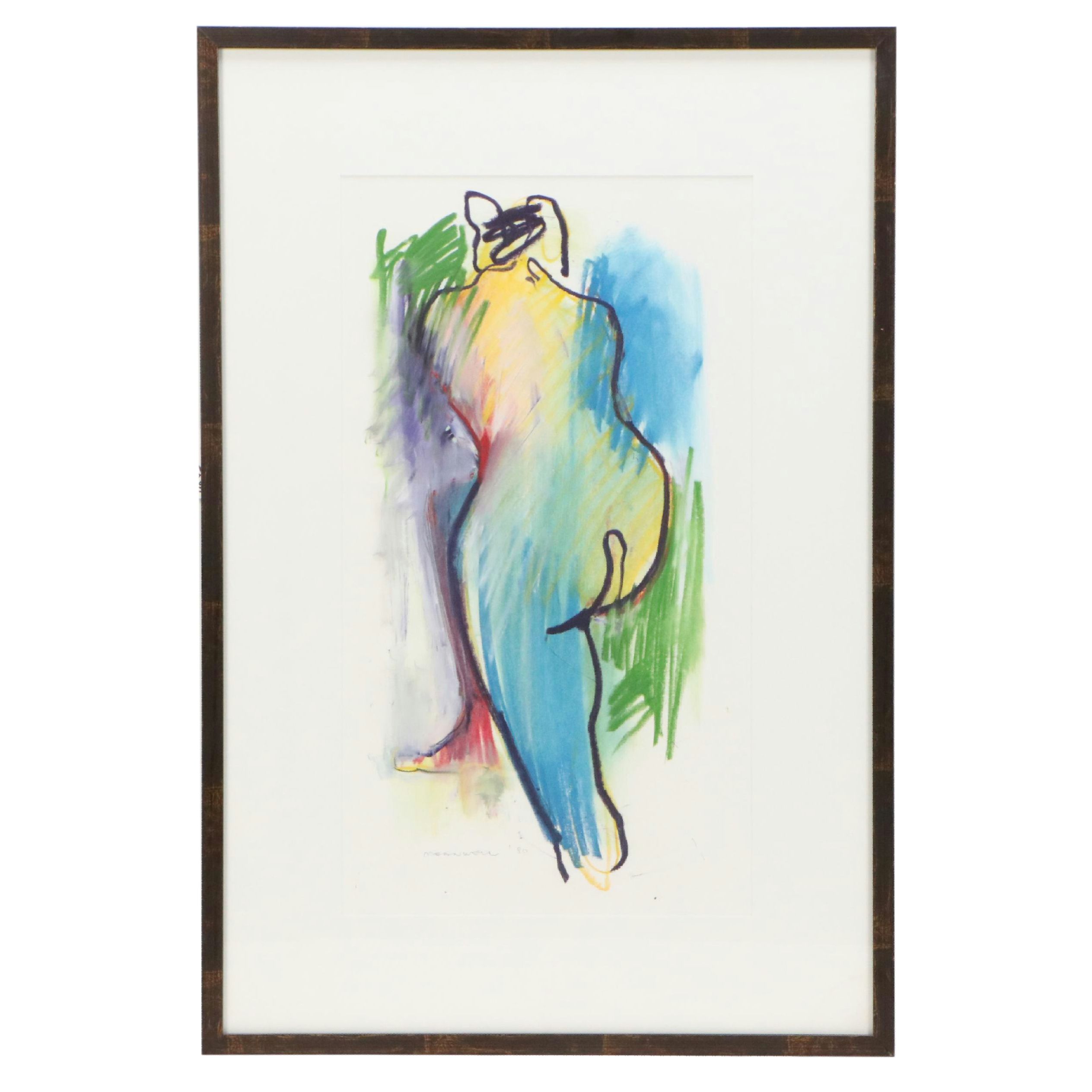 Jack Meanwell Oil Painting "Figure From Rear," 1980