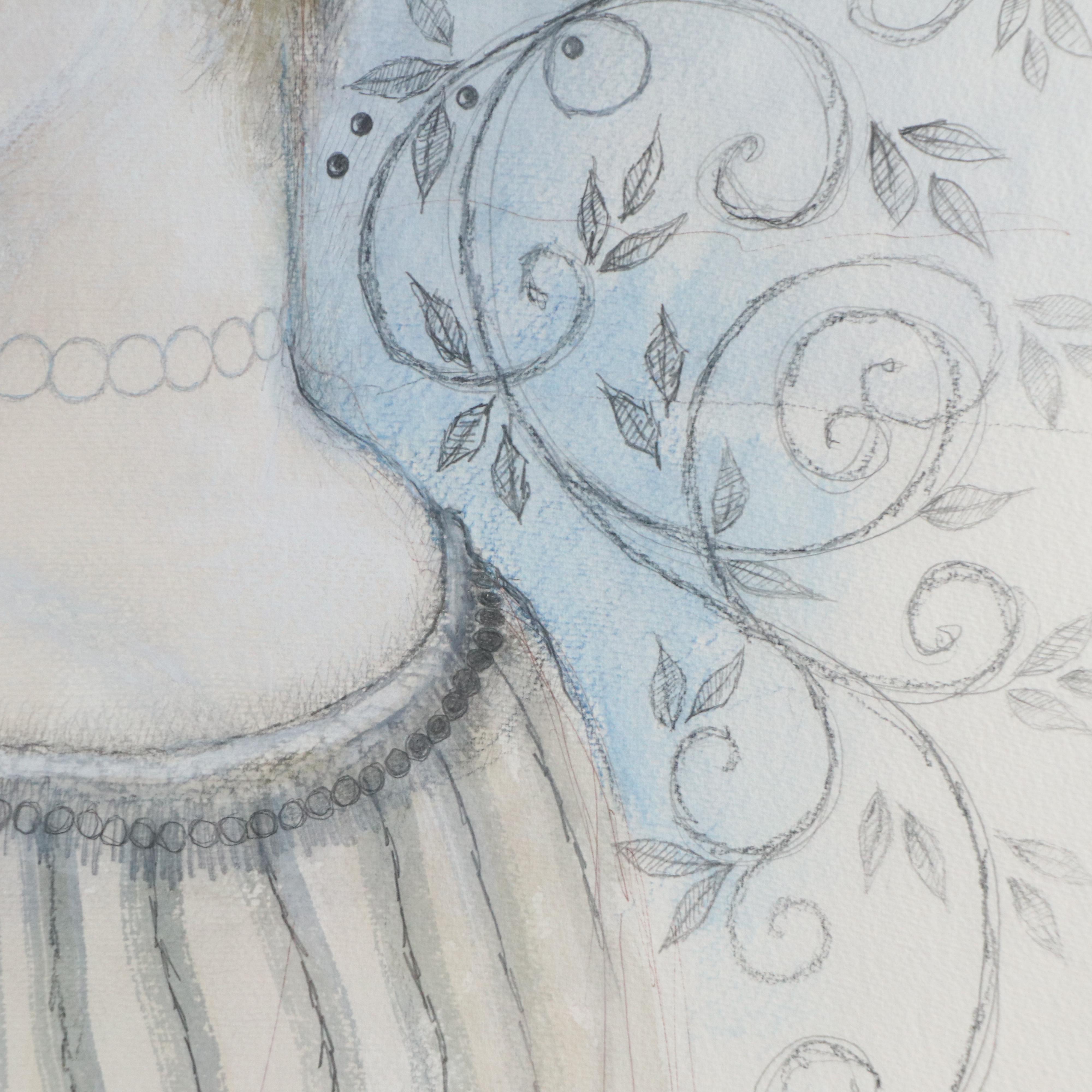 Elmer Ruff Half-Length Portrait Drawing, 2002