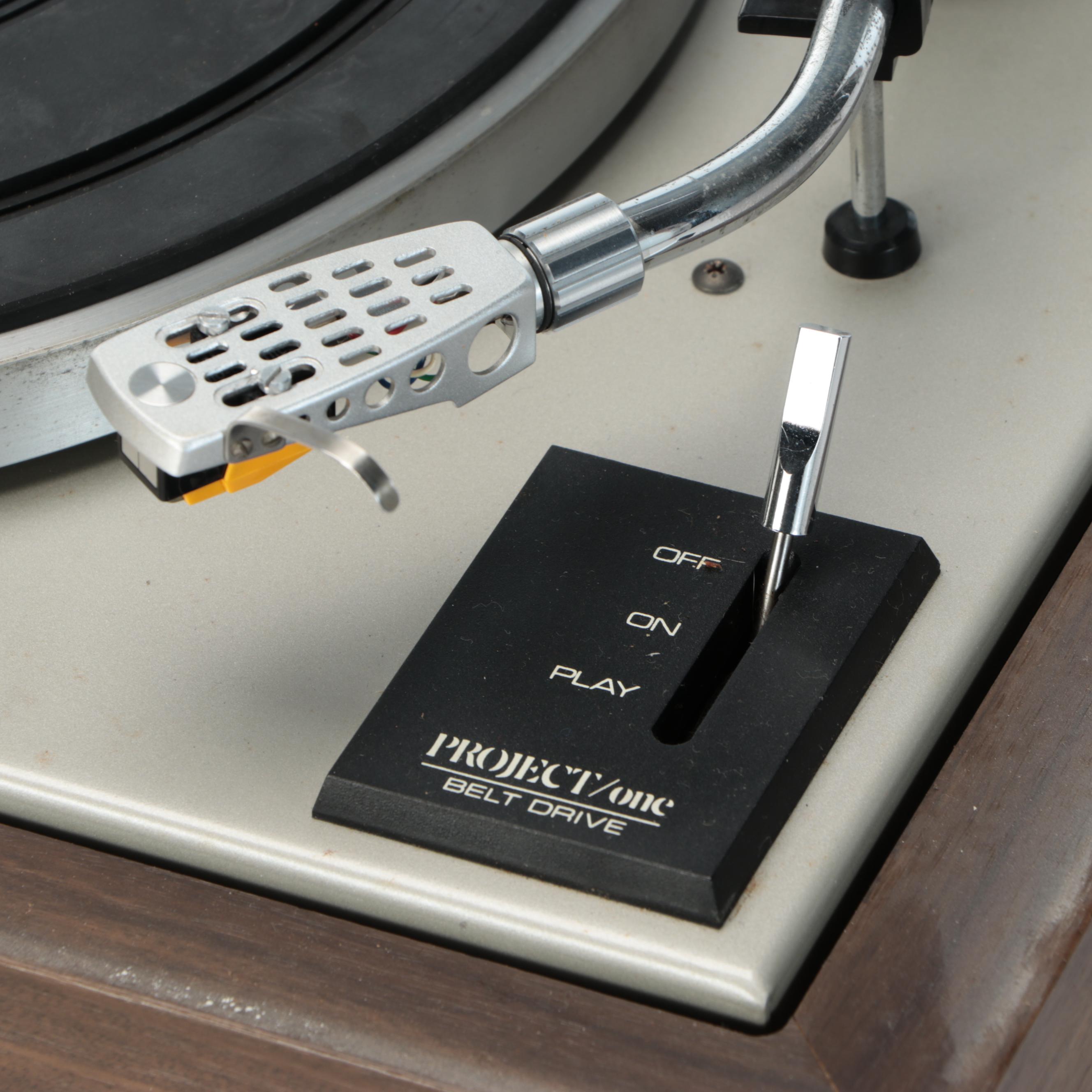 Pioneer Cassette Tape Deck With Project/One Turntable