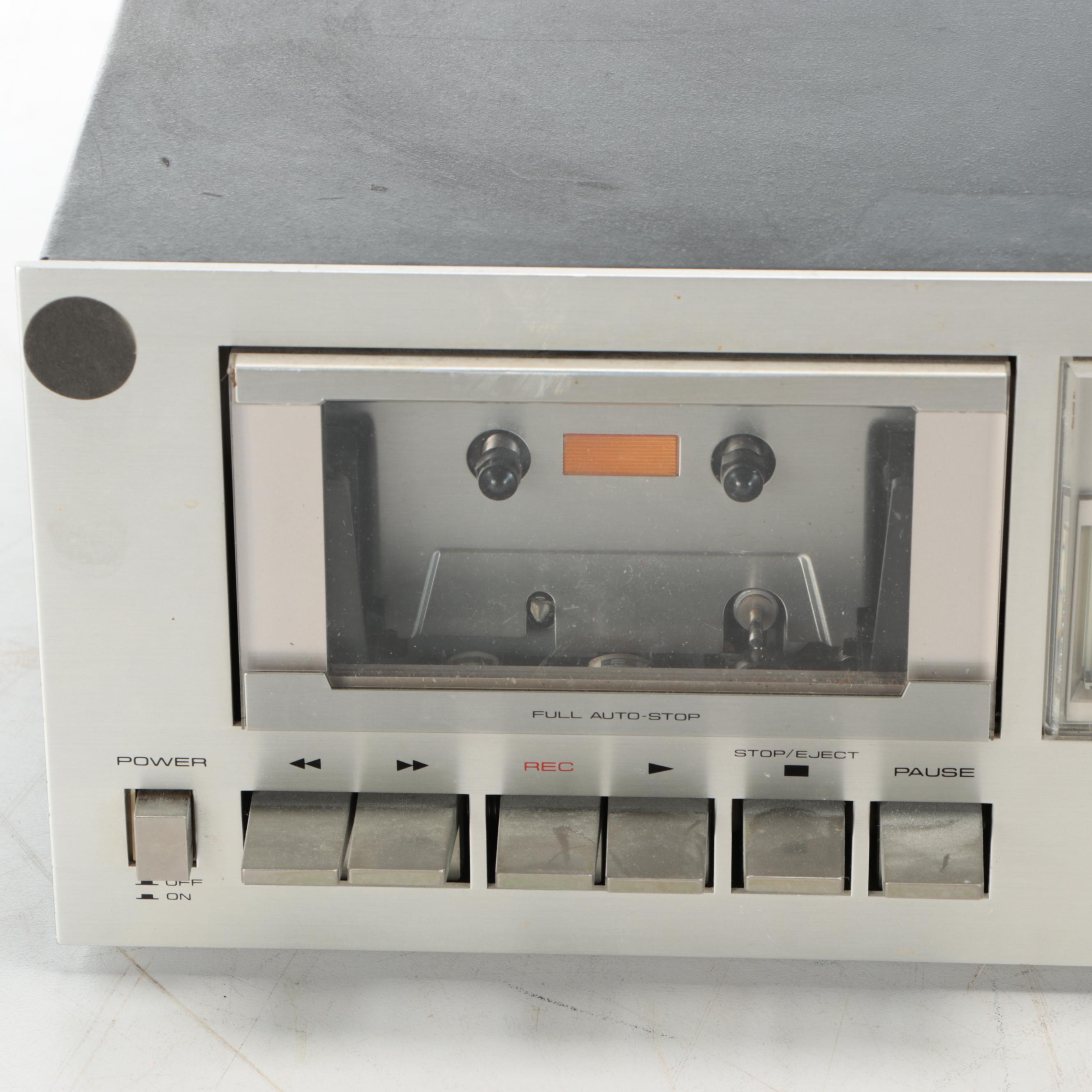Pioneer Cassette Tape Deck With Project/One Turntable