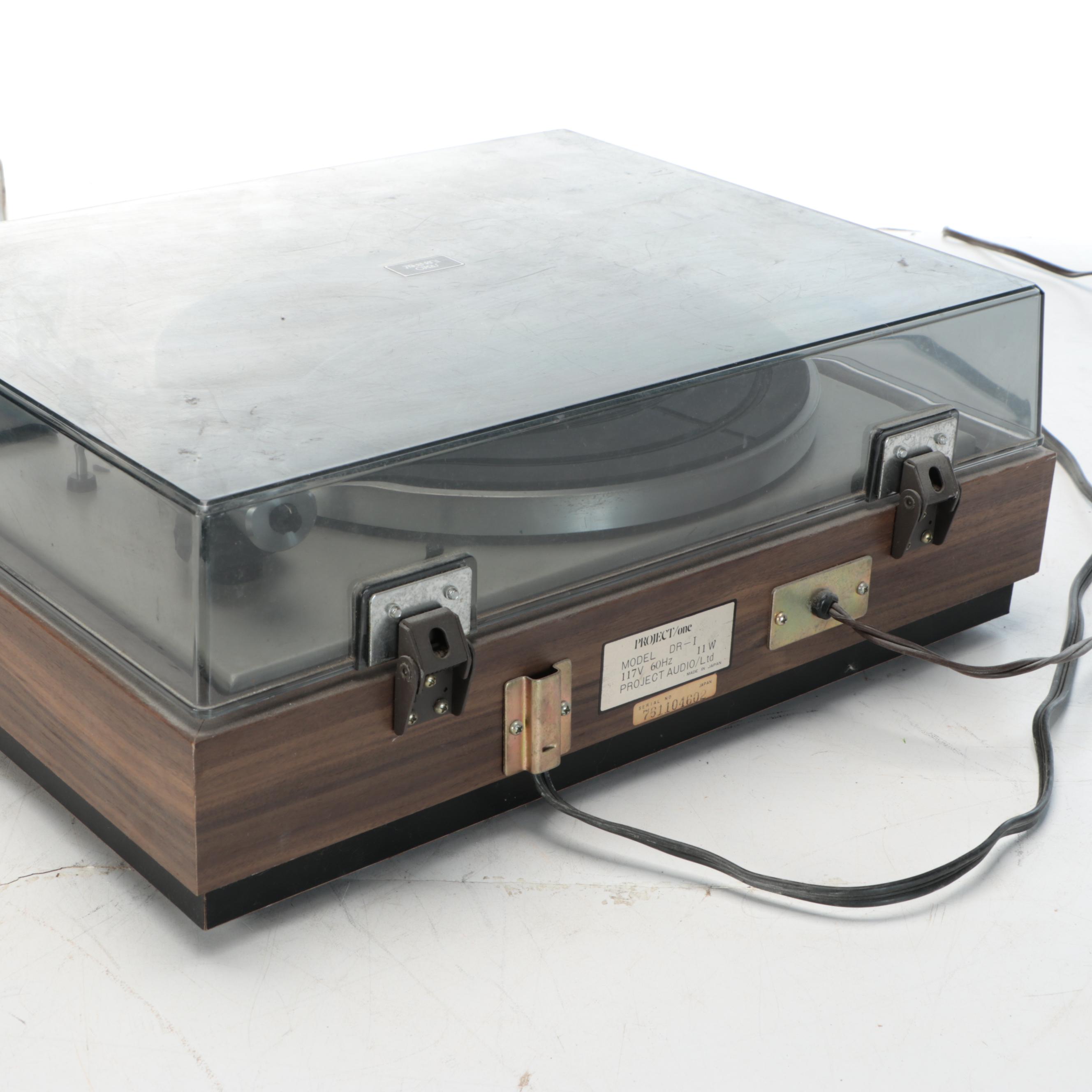 Pioneer Cassette Tape Deck With Project/One Turntable