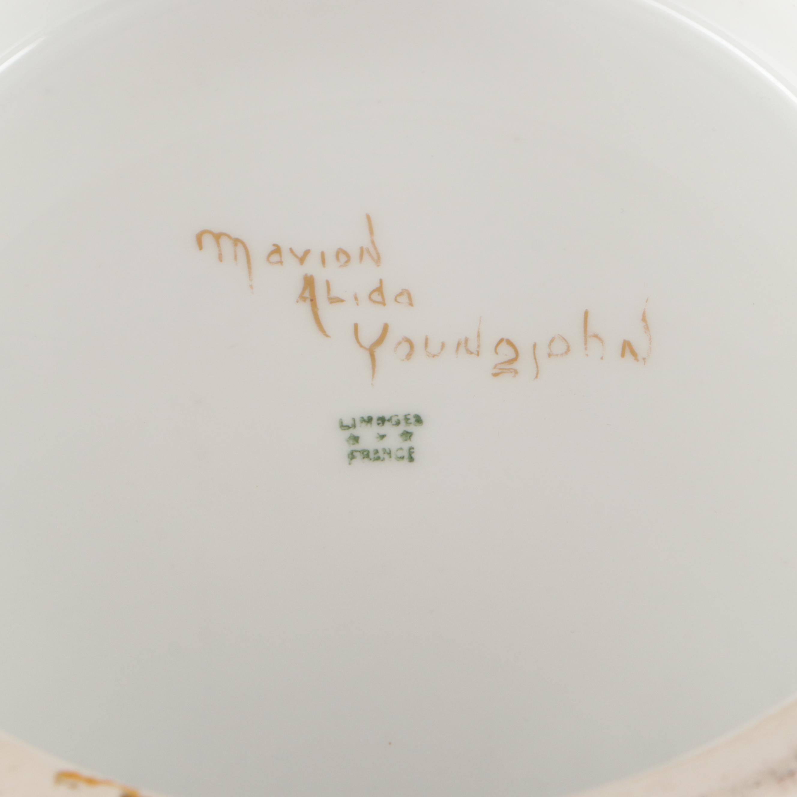 French Limoges Gilt Porcelain Footed Centerpiece