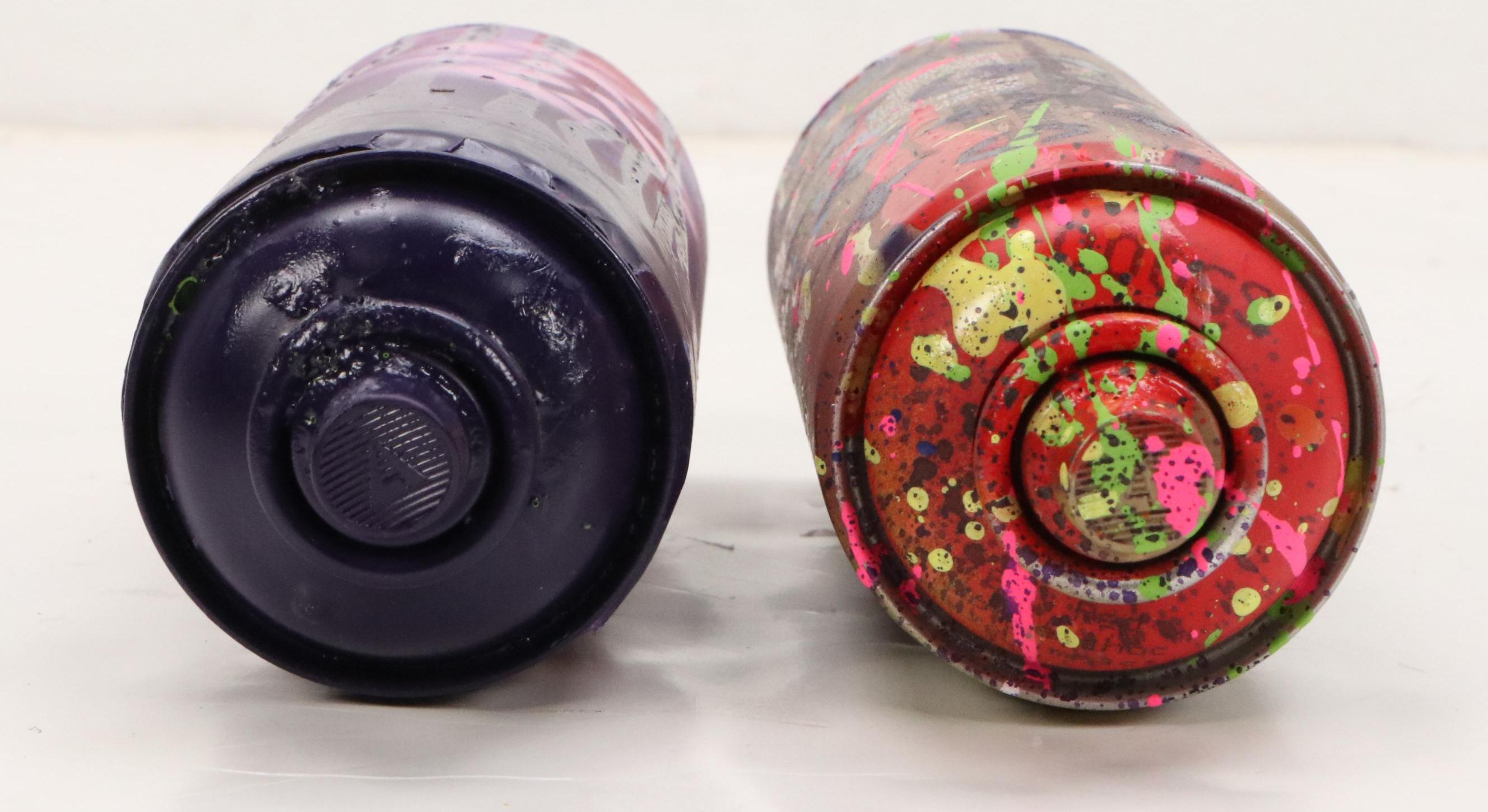 E.M. Zax Found Object Street Art Spray Cans, 21st Century