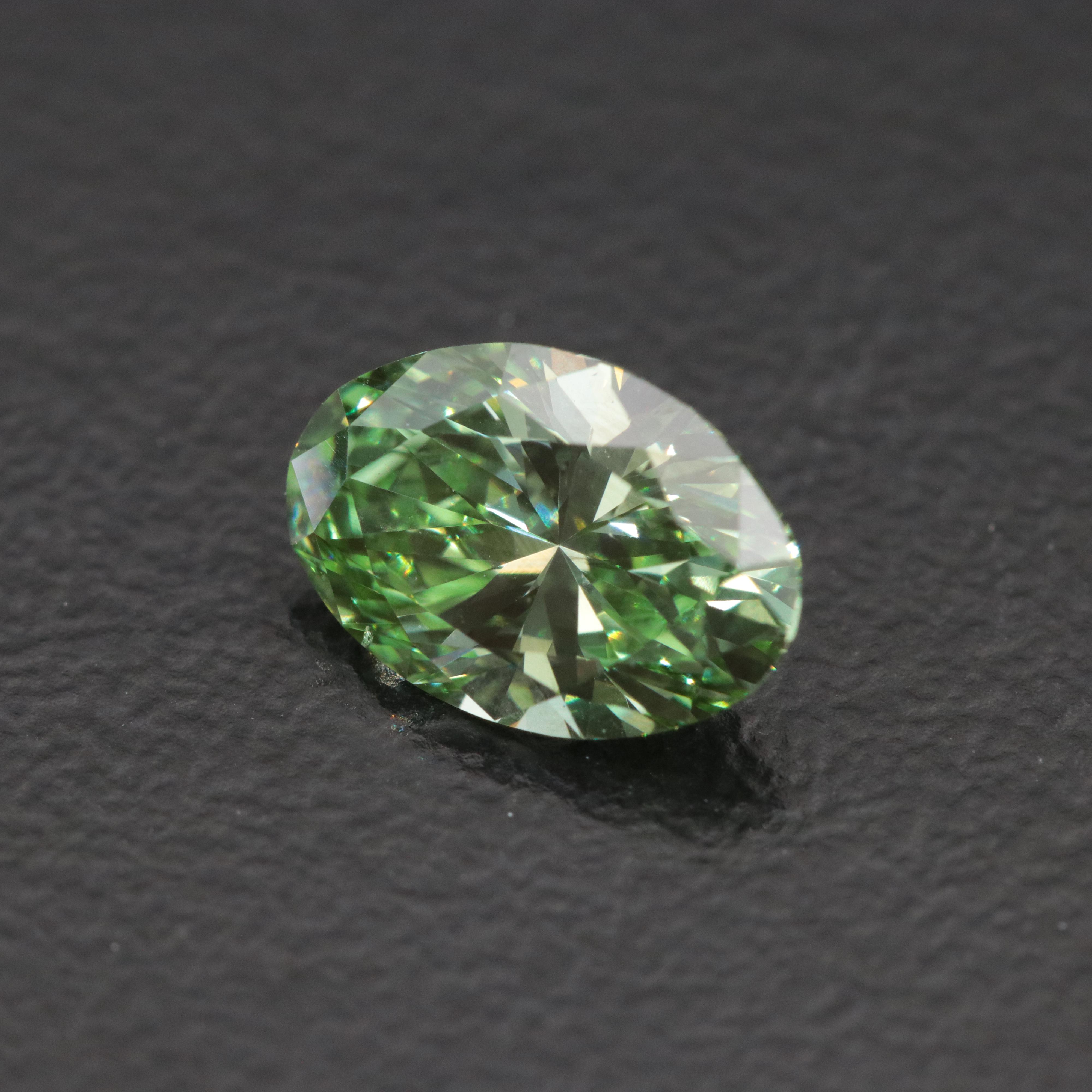 Loose 1.02 CT Lab Grown Fancy Green Diamond with IGI Report
