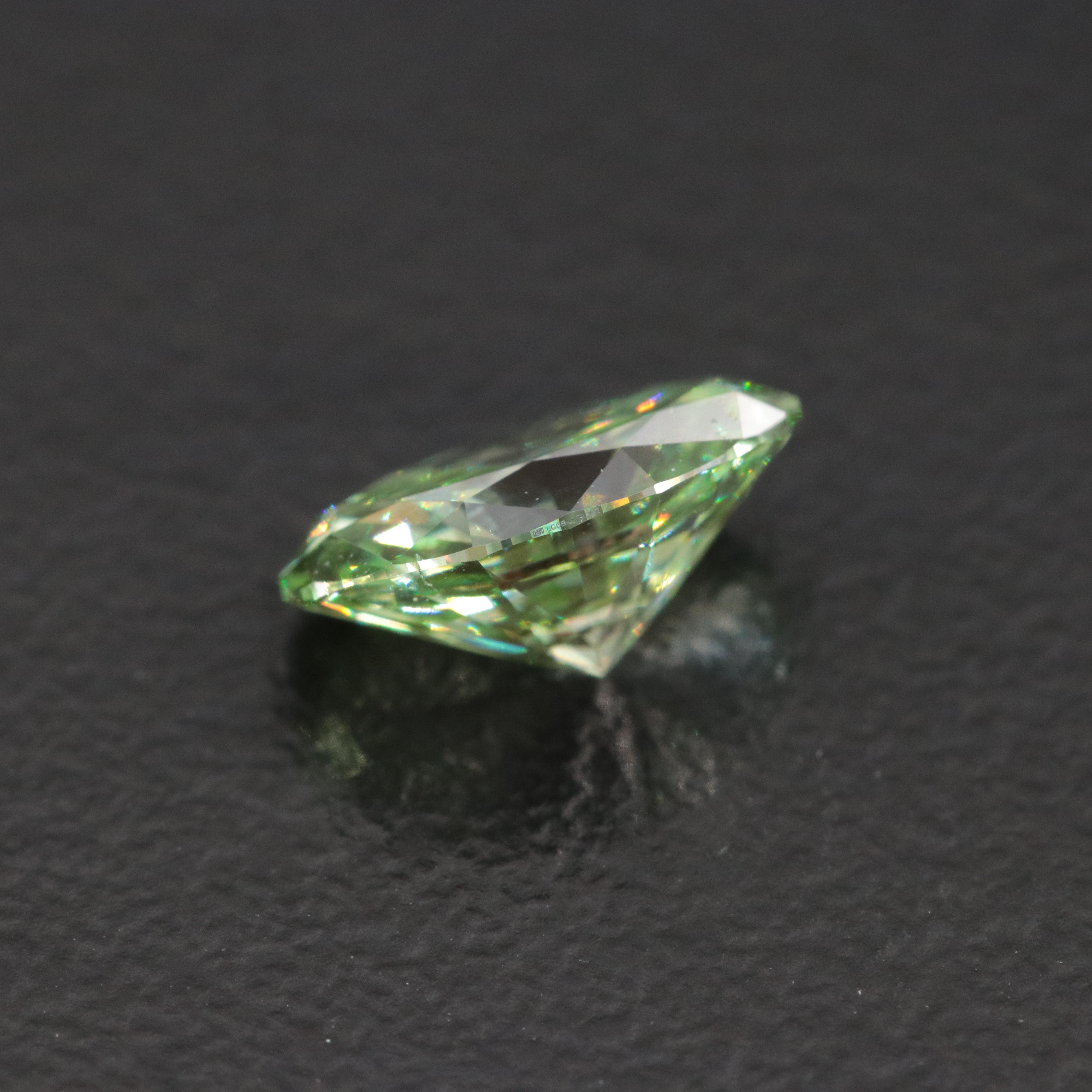 Loose 1.02 CT Lab Grown Fancy Green Diamond with IGI Report