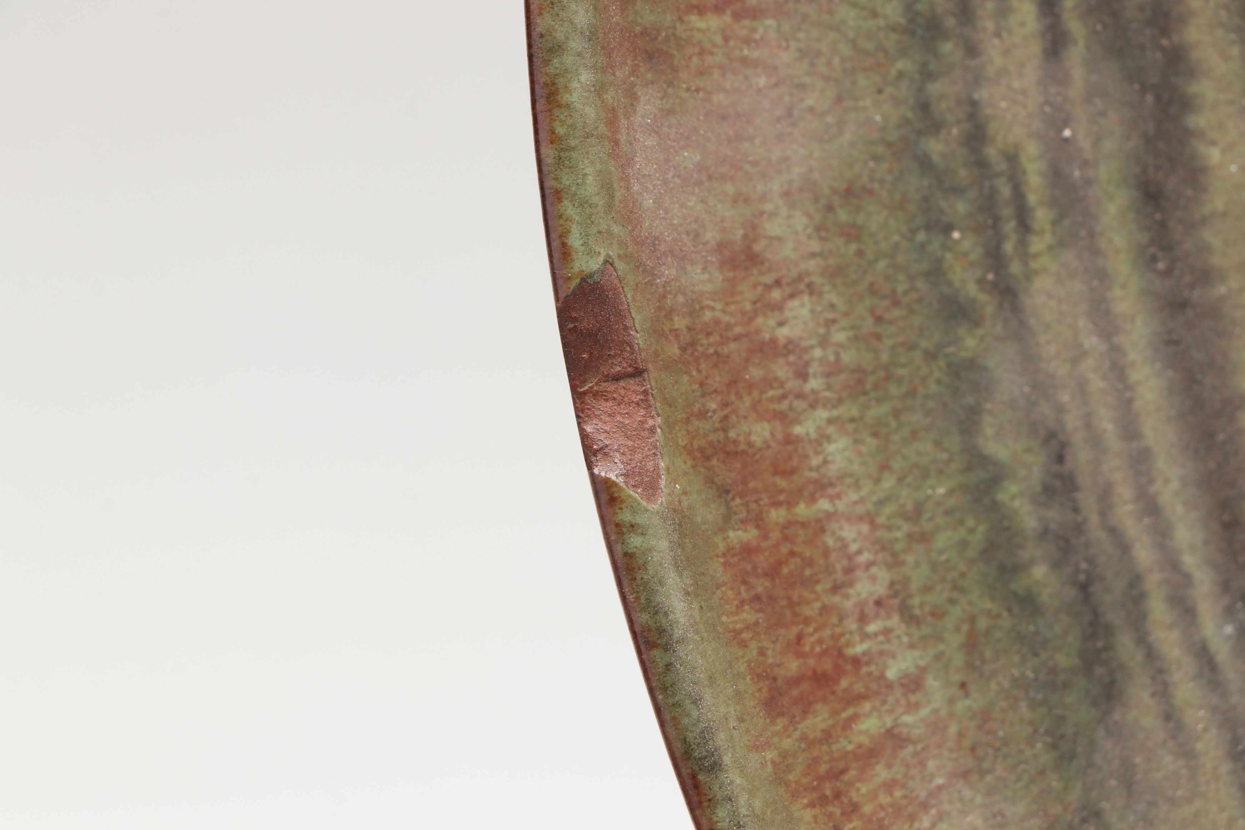 Artist Signed Wheel Thrown Art Pottery Platter and Flameware Pan