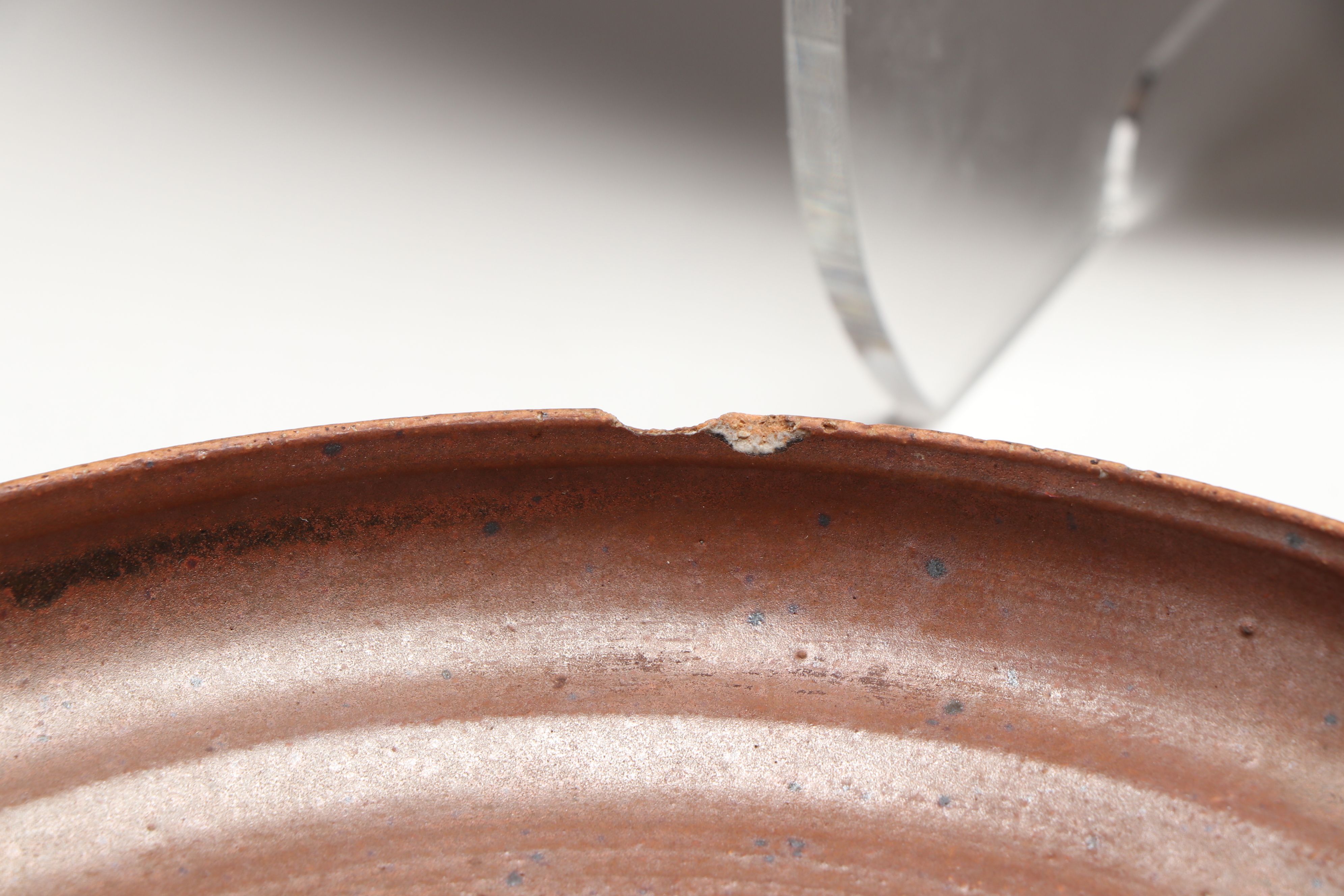 Artist Signed Wheel Thrown Art Pottery Platter and Flameware Pan