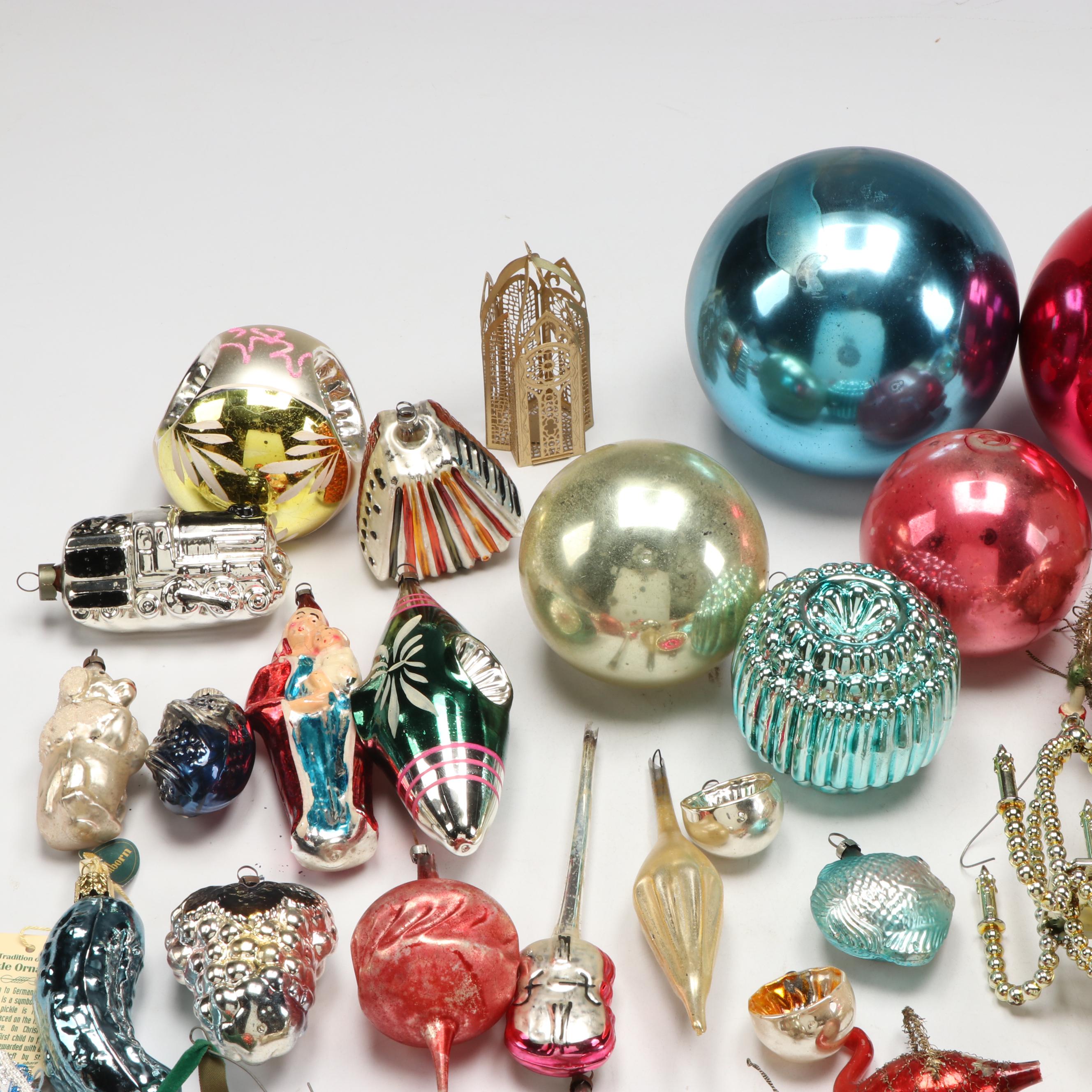 Shiny Brite Assorted Glass and Other Ornaments