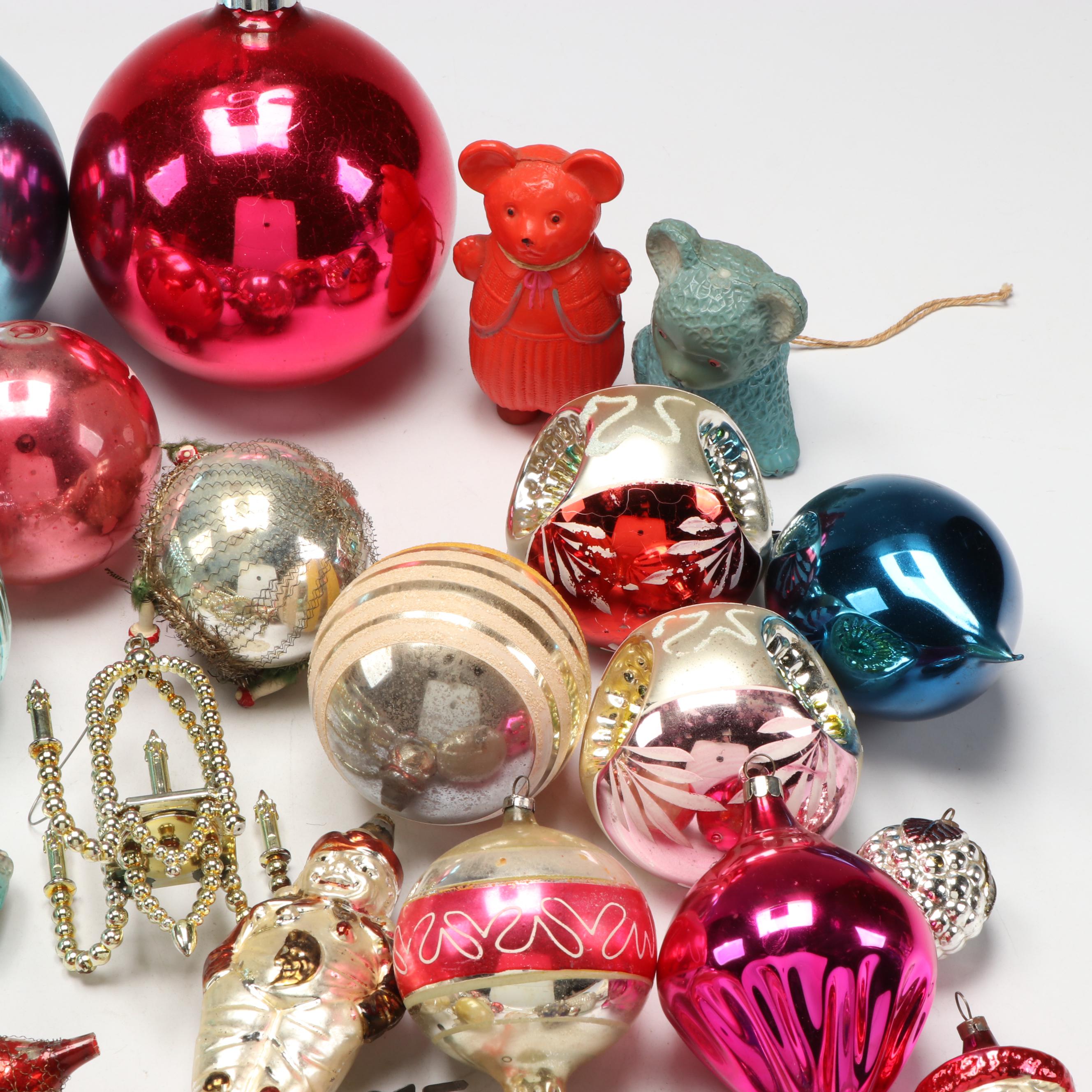 Shiny Brite Assorted Glass and Other Ornaments