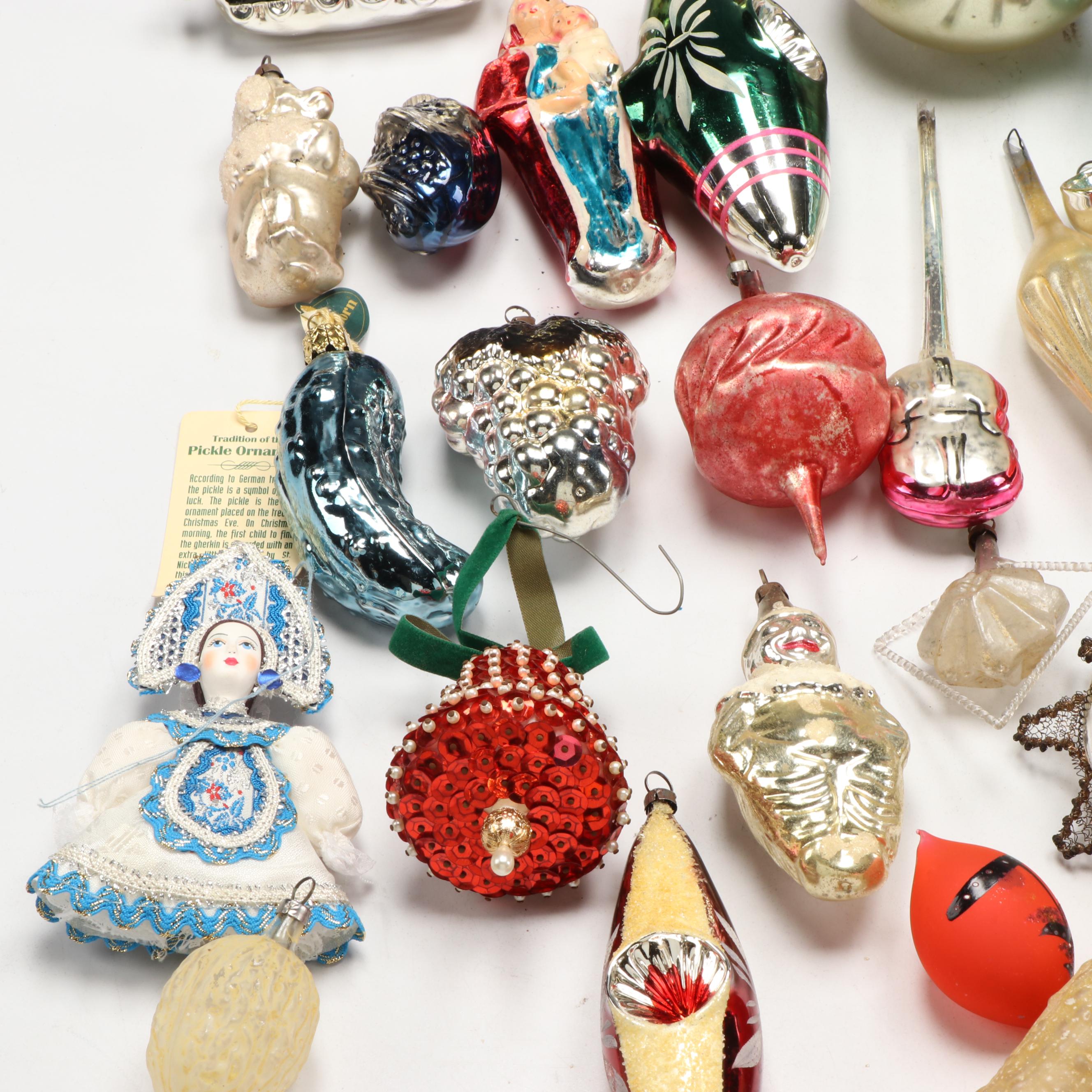 Shiny Brite Assorted Glass and Other Ornaments