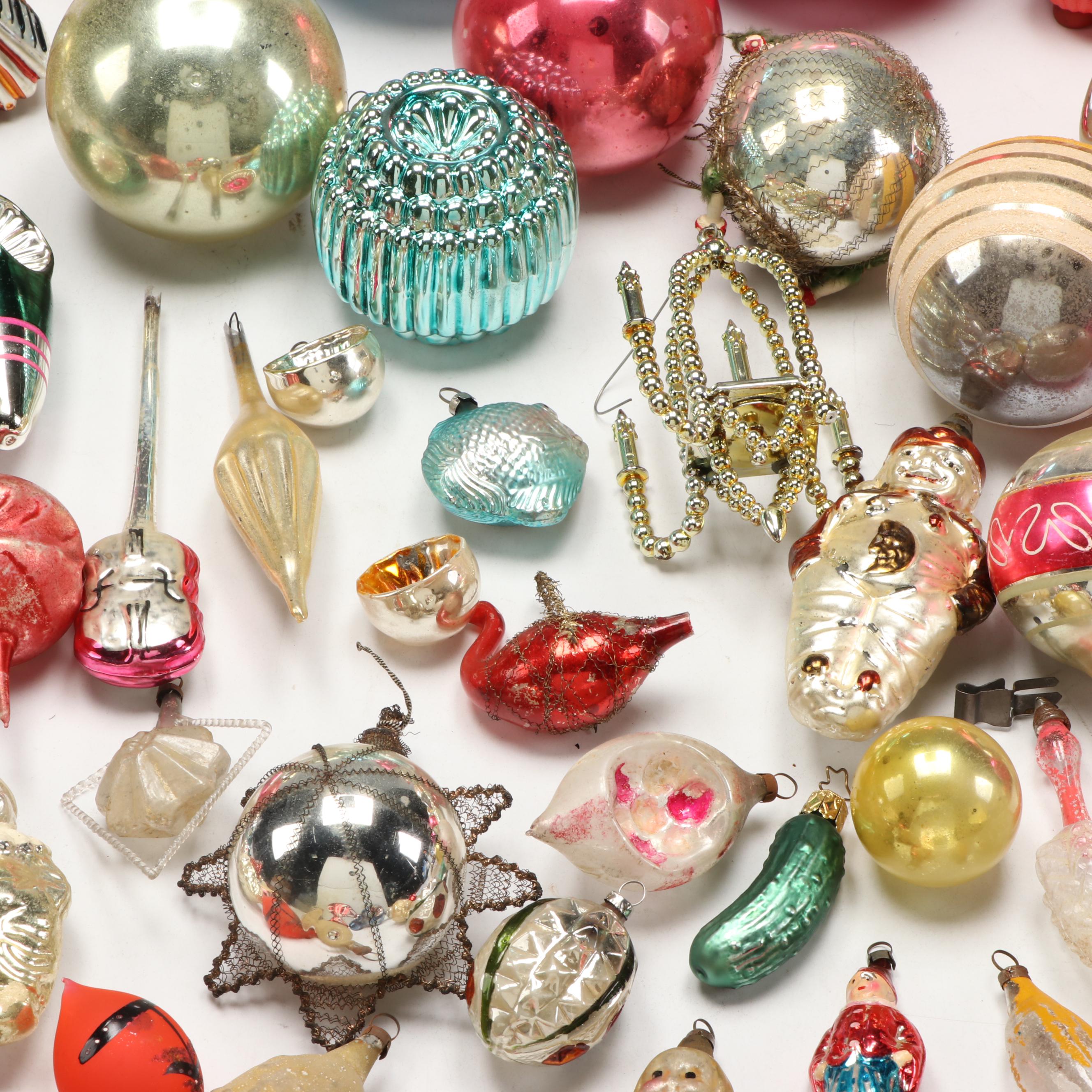 Shiny Brite Assorted Glass and Other Ornaments