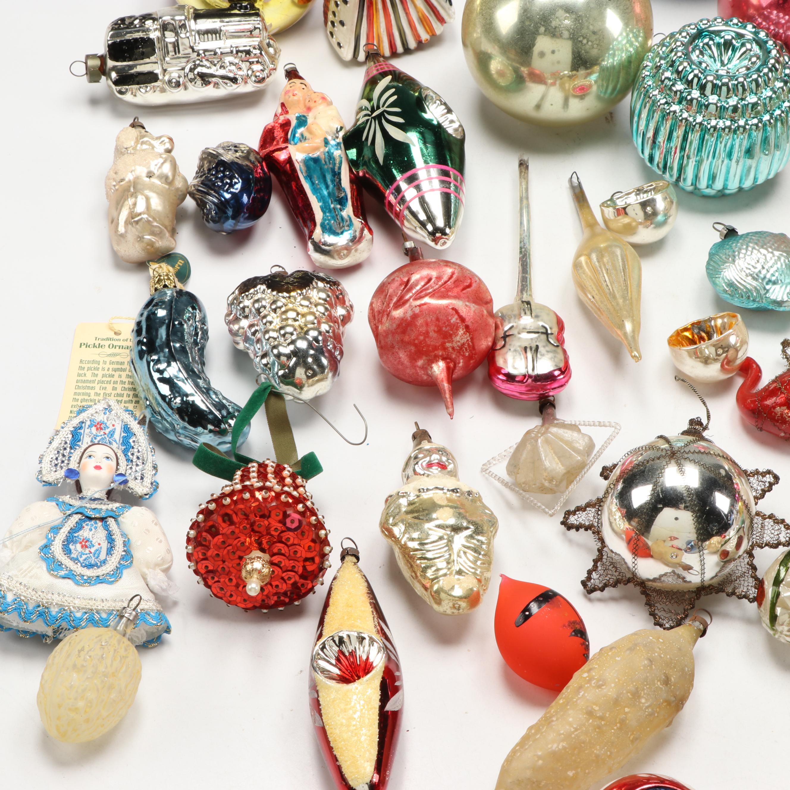 Shiny Brite Assorted Glass and Other Ornaments