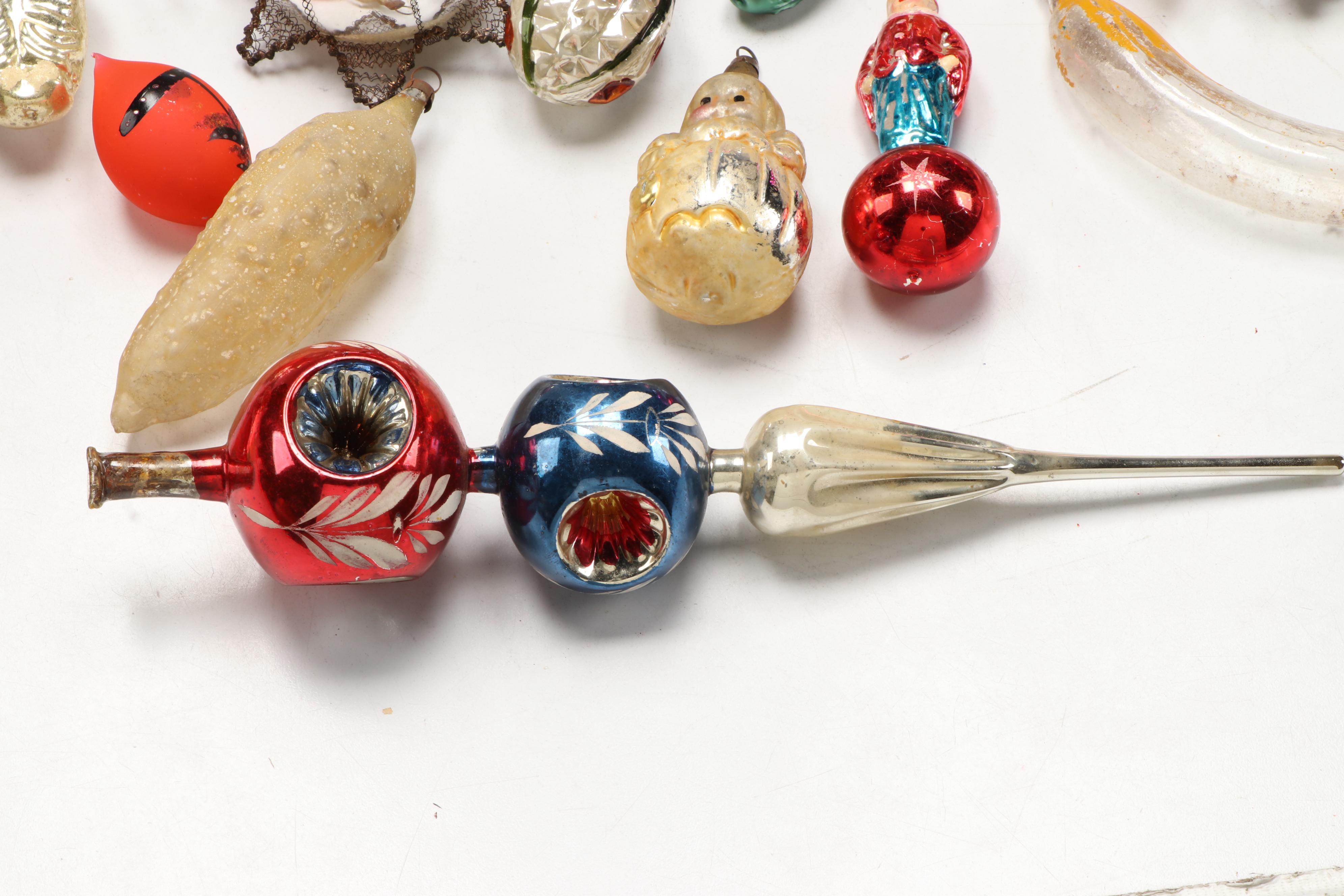 Shiny Brite Assorted Glass and Other Ornaments