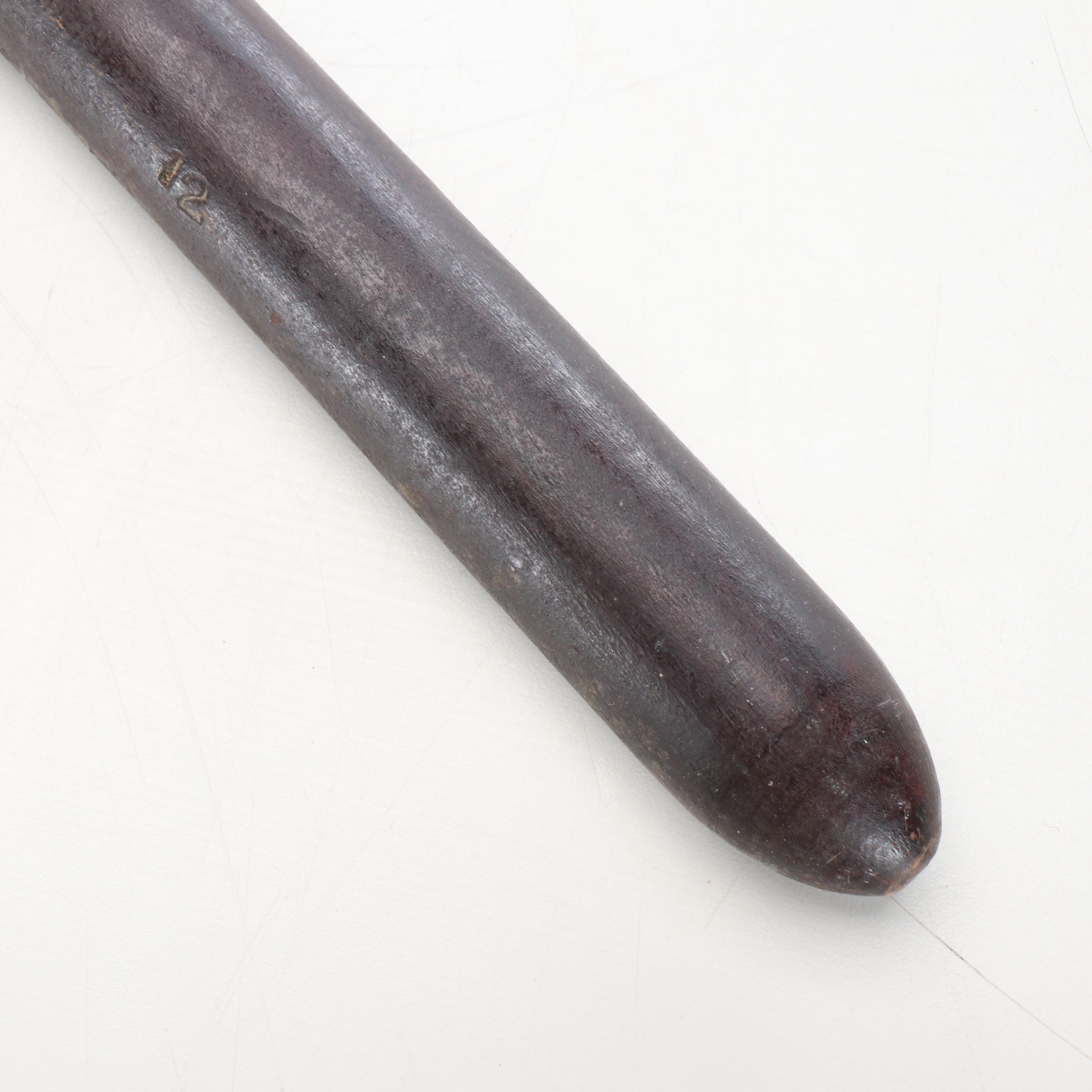 African Hand-Carved Wood and Iron Tipped Spear