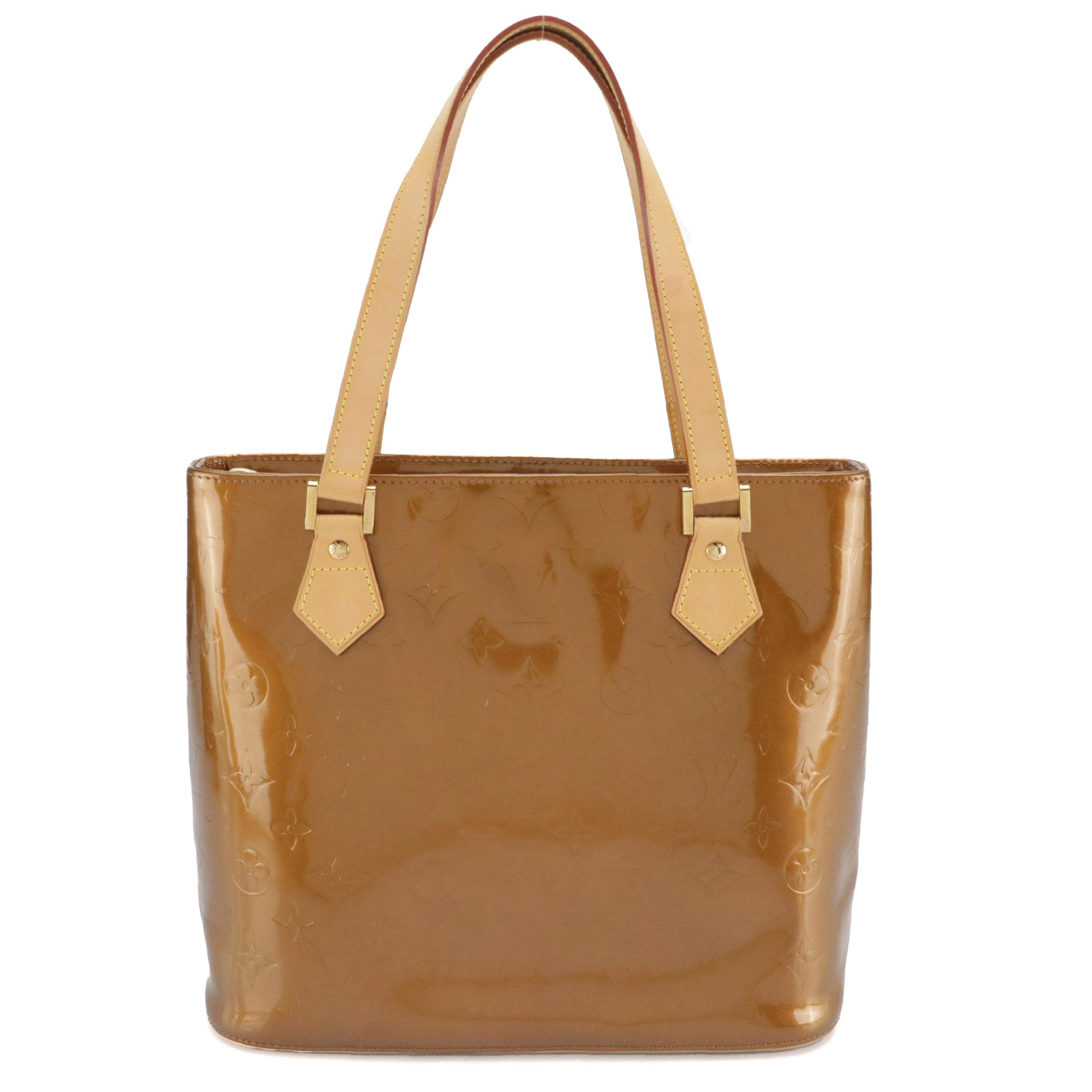 Louis Vuitton Houston Shoulder Bag in Bronze Monogram Vernis Leather