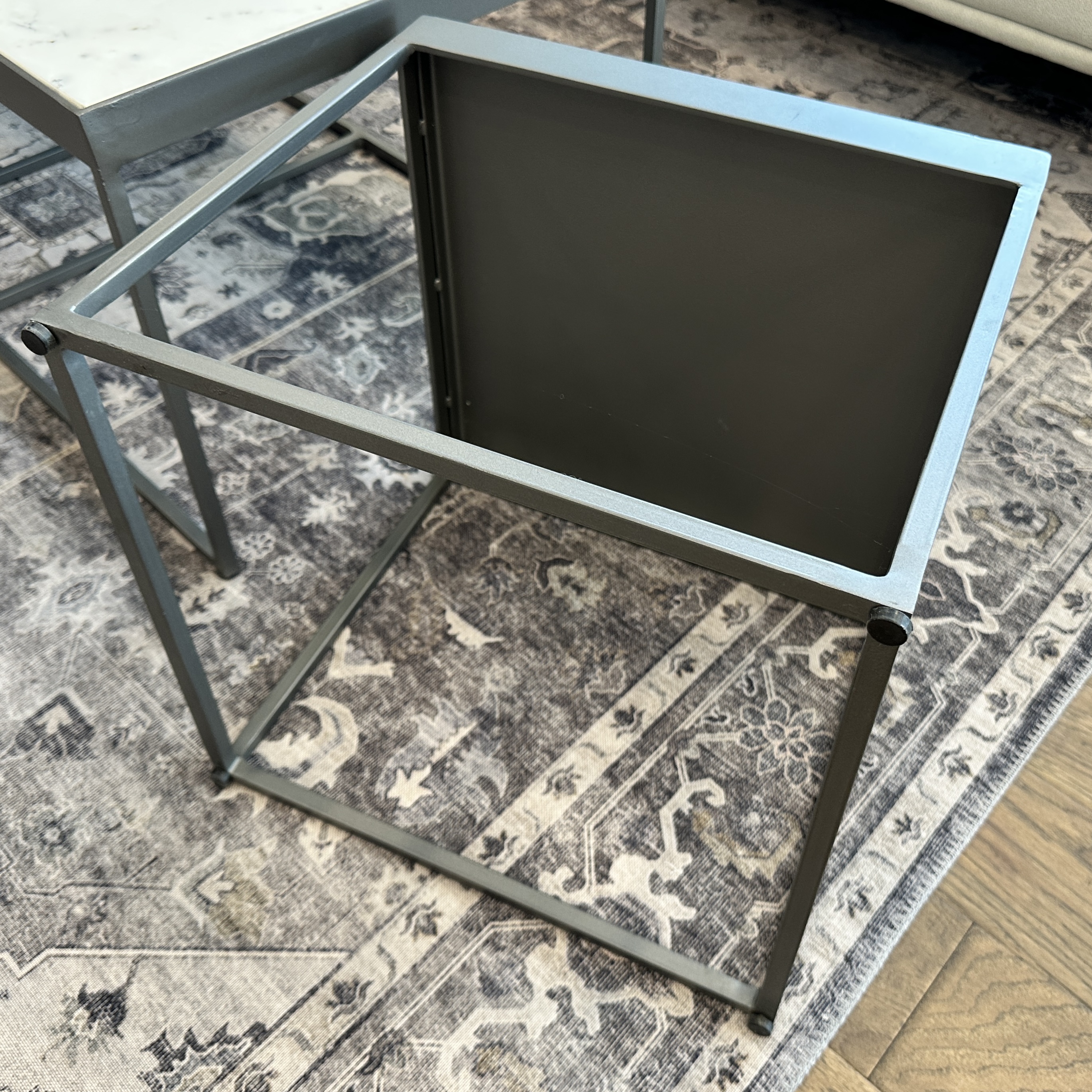 Four Hands "Evelyn" Contemporary Metal and Stone Nesting Coffee Table