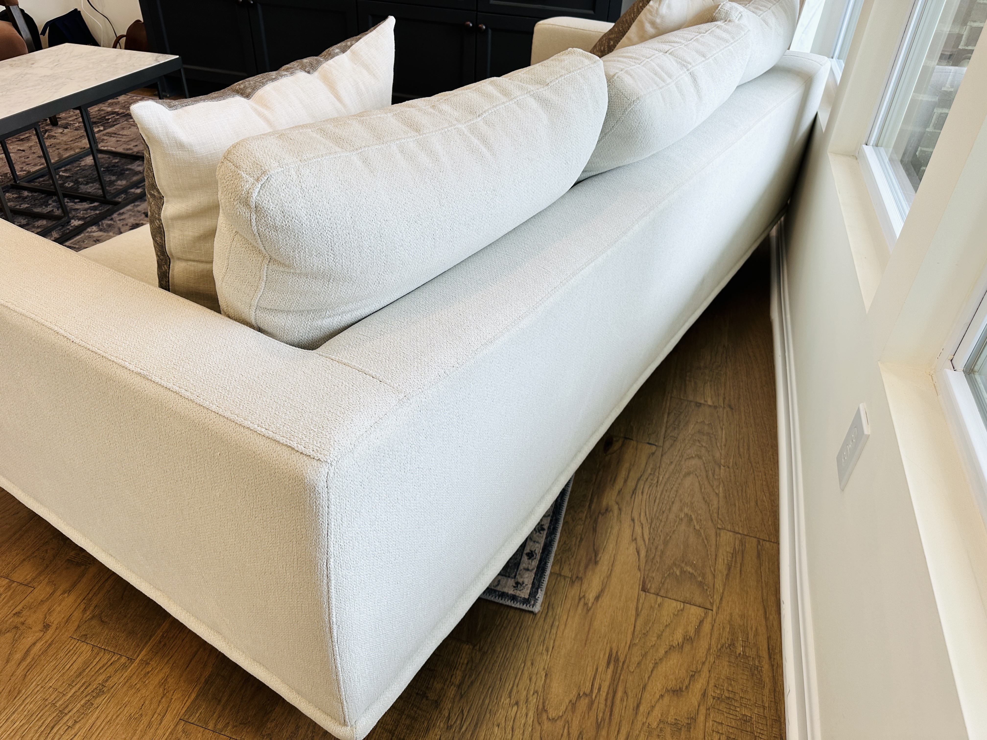 Contemporary Modernist Style Fabric Upholstered Sofa