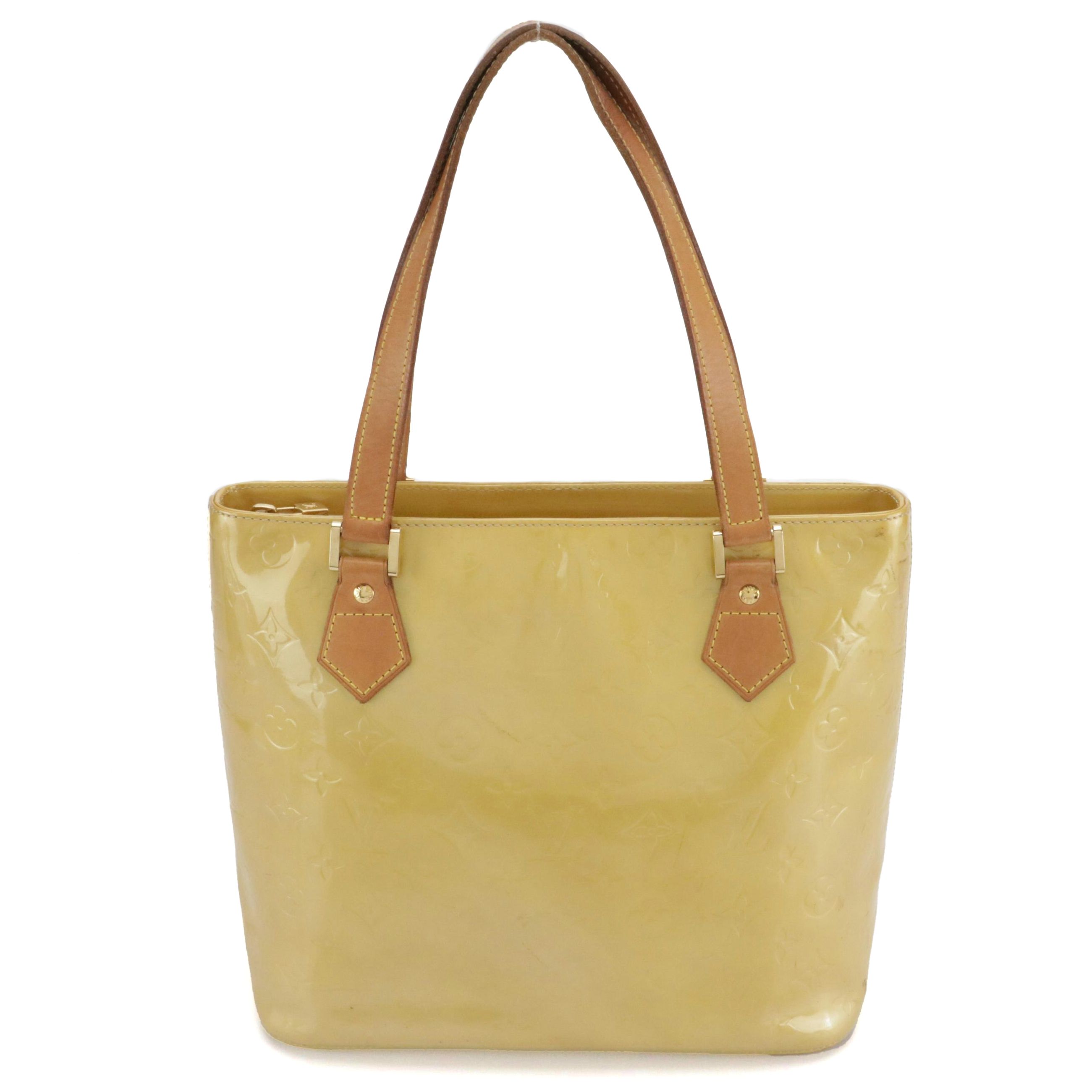Louis Vuitton Houston Shoulder Bag in Yellow Monogram Vernis and Leather