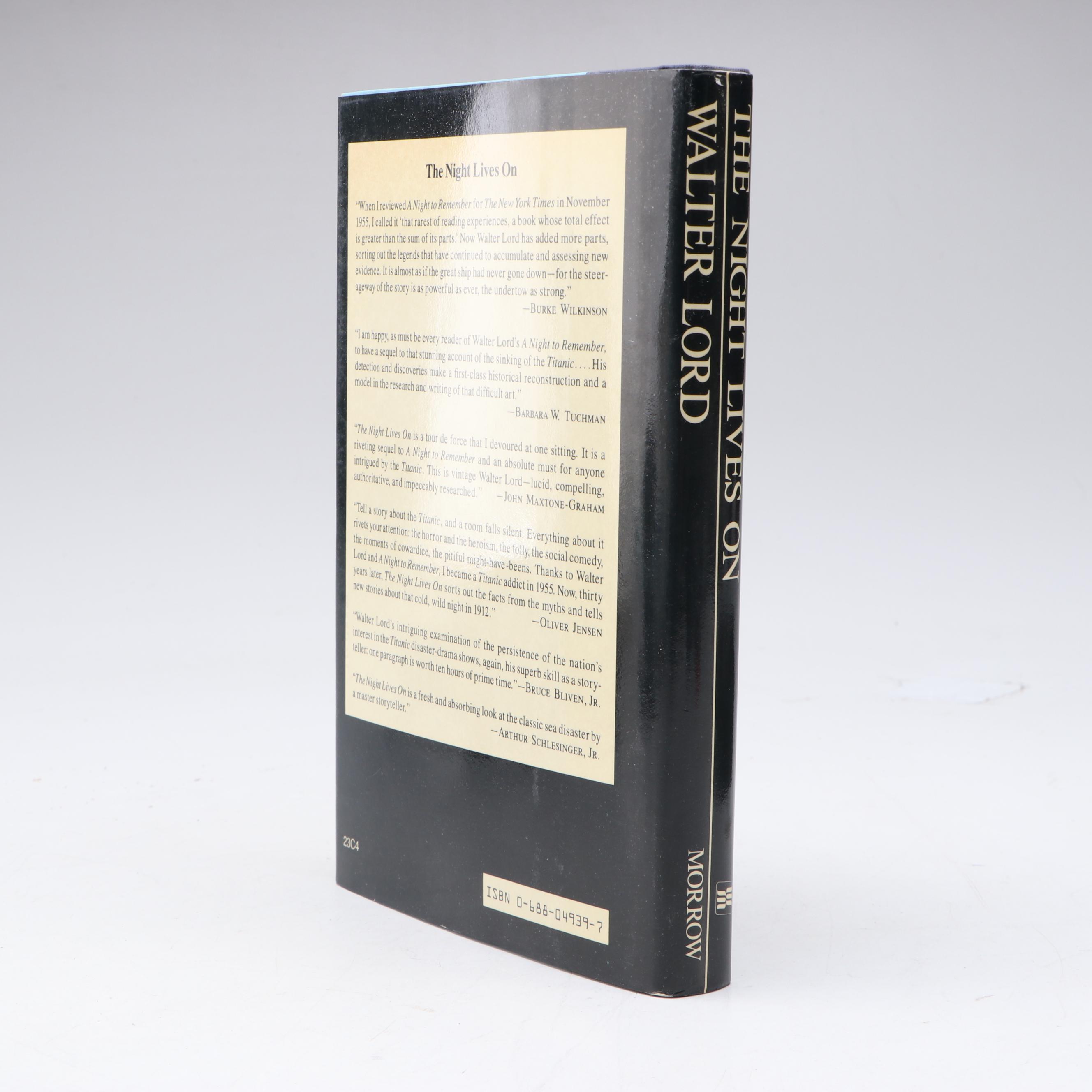 Multi-Signed "The Night Lives On" by Walter Lord and More Titanic Books