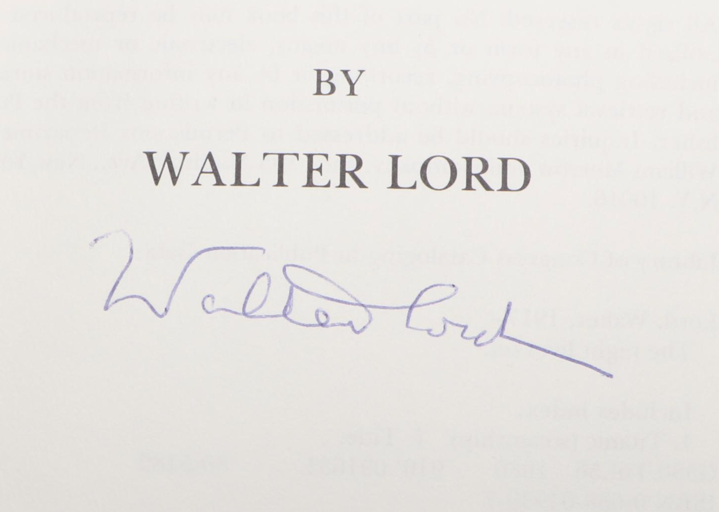 Multi-Signed "The Night Lives On" by Walter Lord and More Titanic Books
