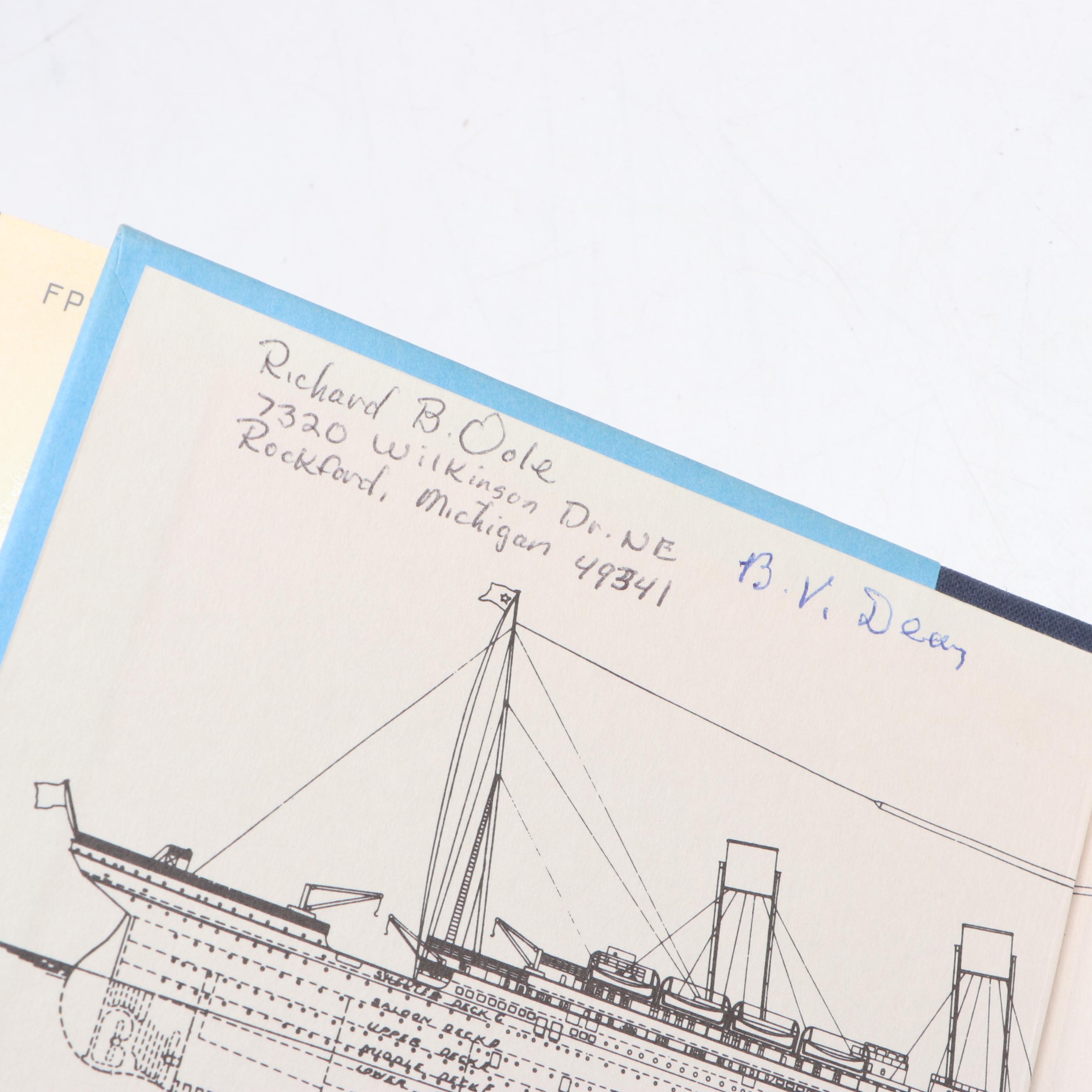 Multi-Signed "The Night Lives On" by Walter Lord and More Titanic Books