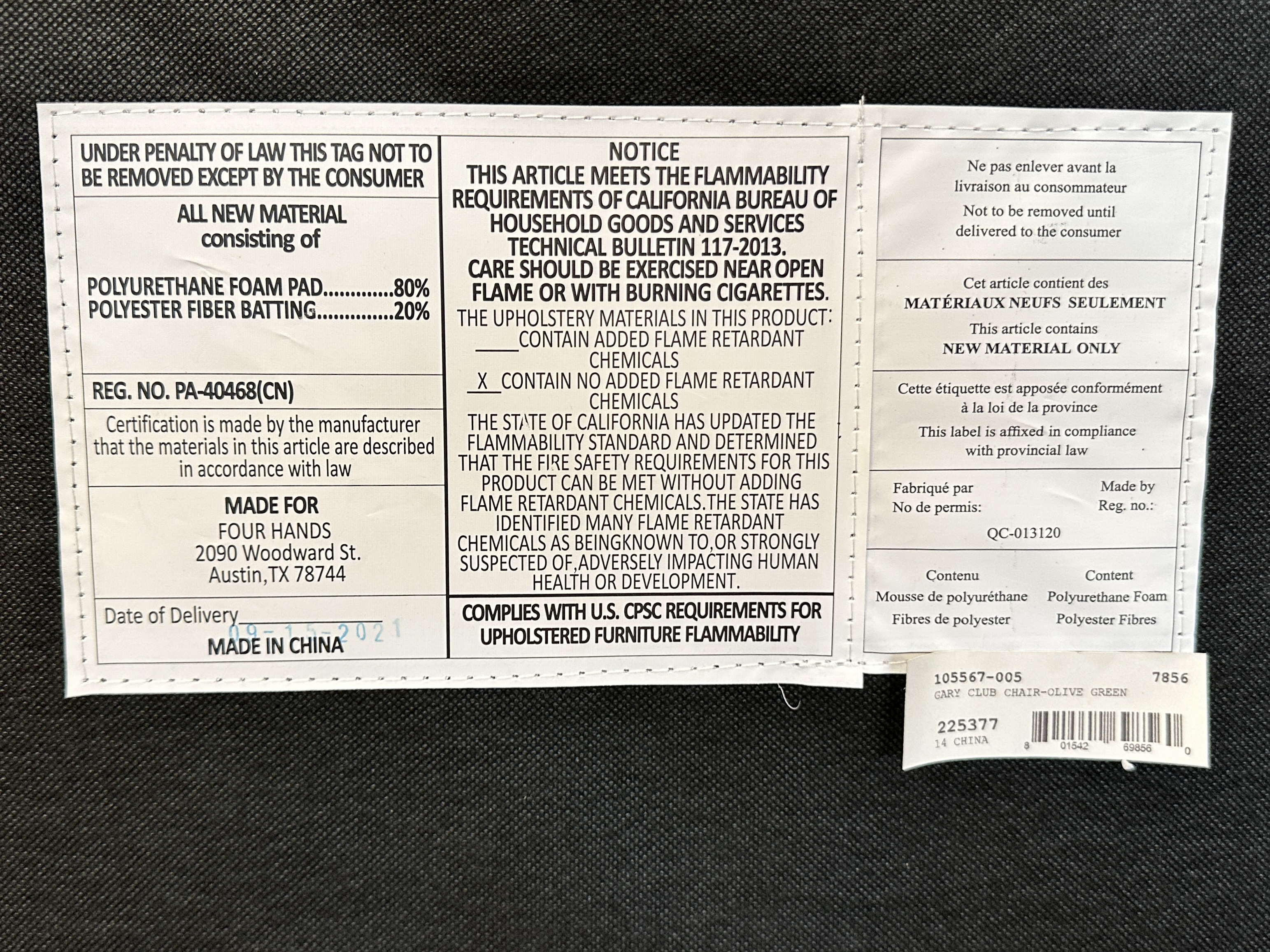 Pair of Four Hands "Gary" Club Chairs